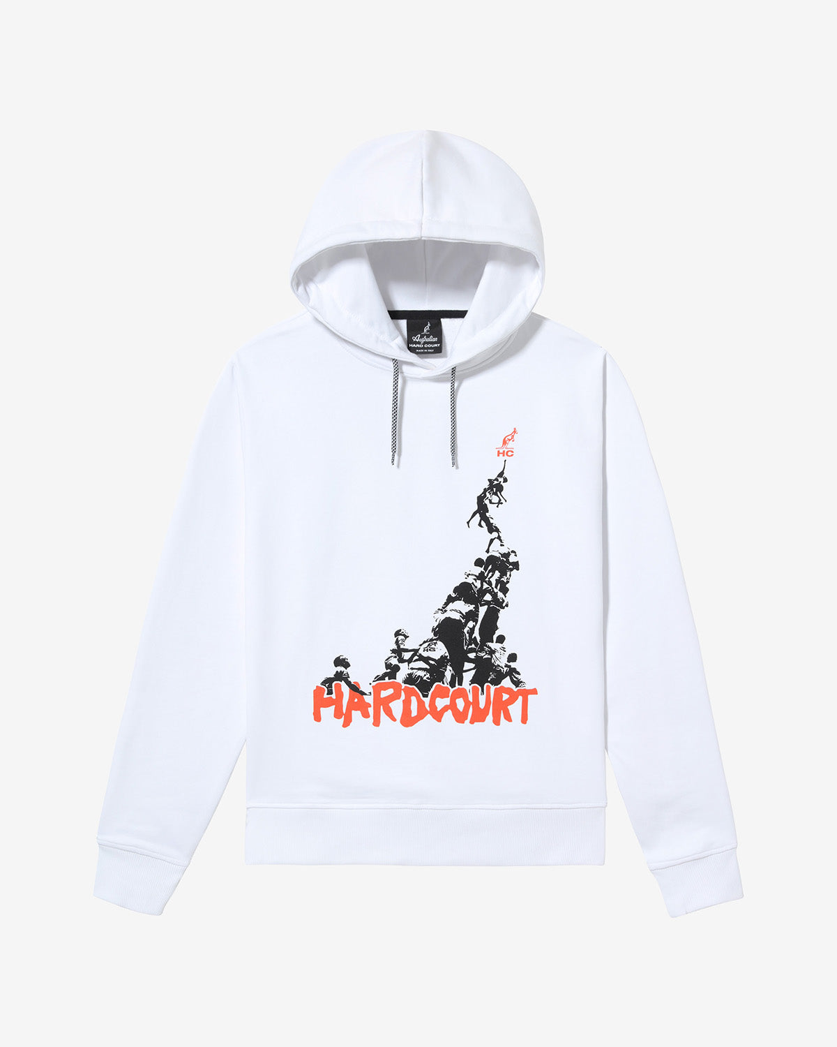 australian-hard-court-pyramid-hoodie-felpa-con-cappuccio-bianco image 6