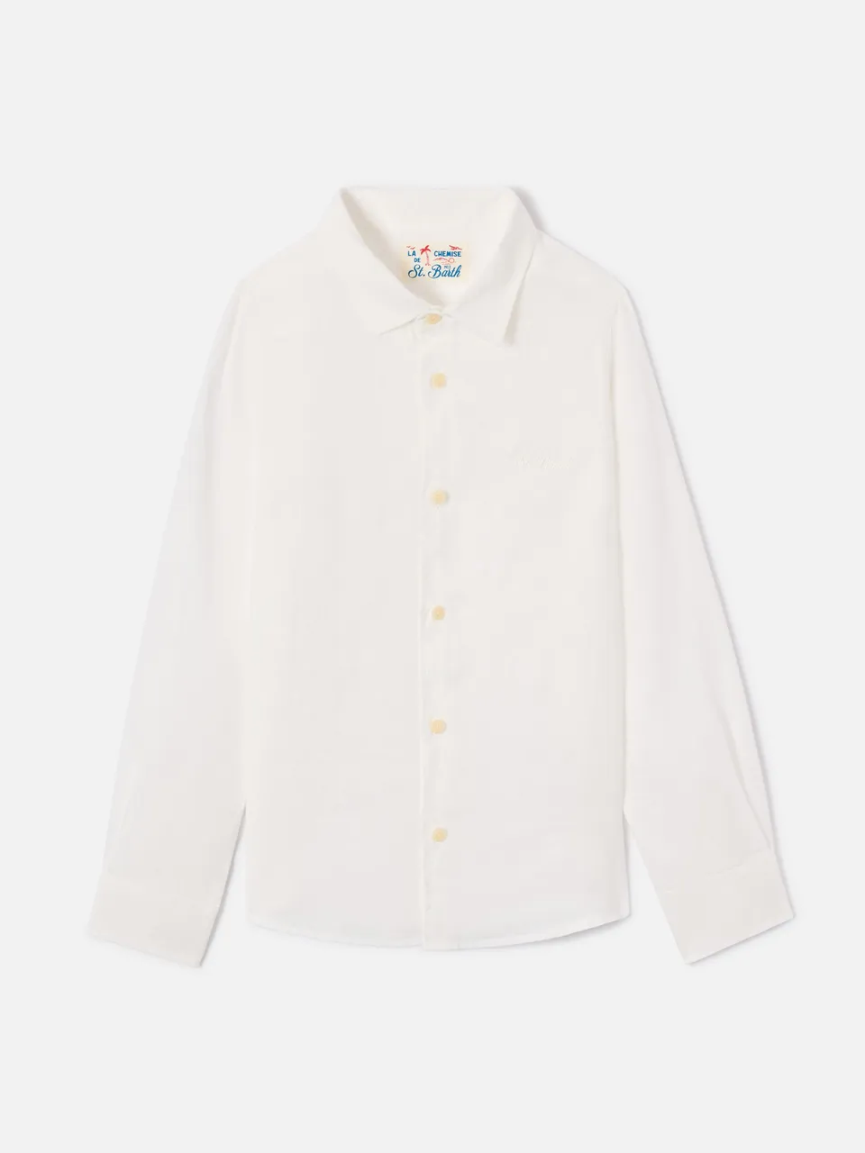 mc2-saint-barth-camicia-agnes-da-bambino-in-lino-bianco image 1