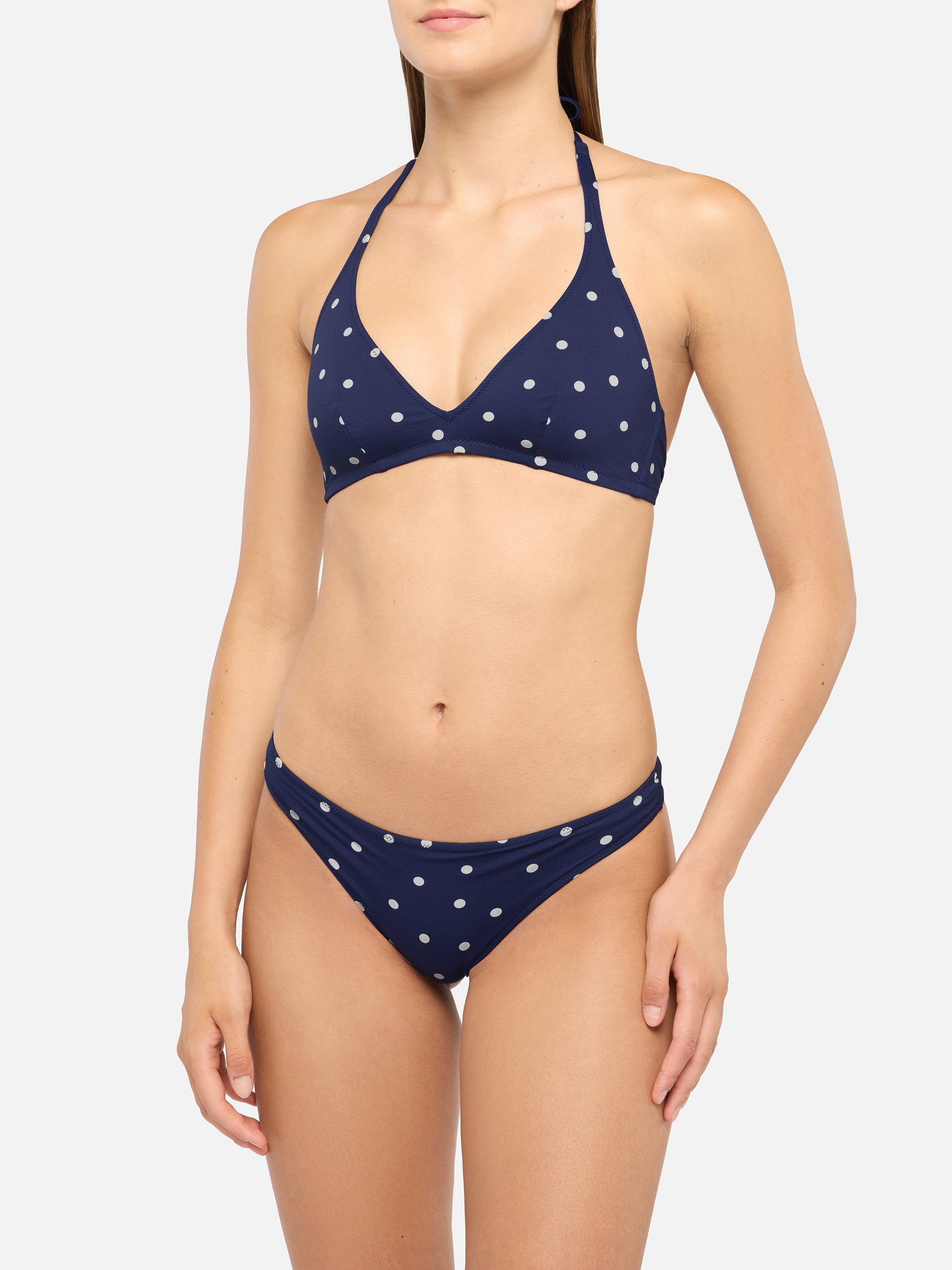 mc2-saint-barth-gaia-maia-bikini-donna-triangolo-blu-pois-vita-alta image 2