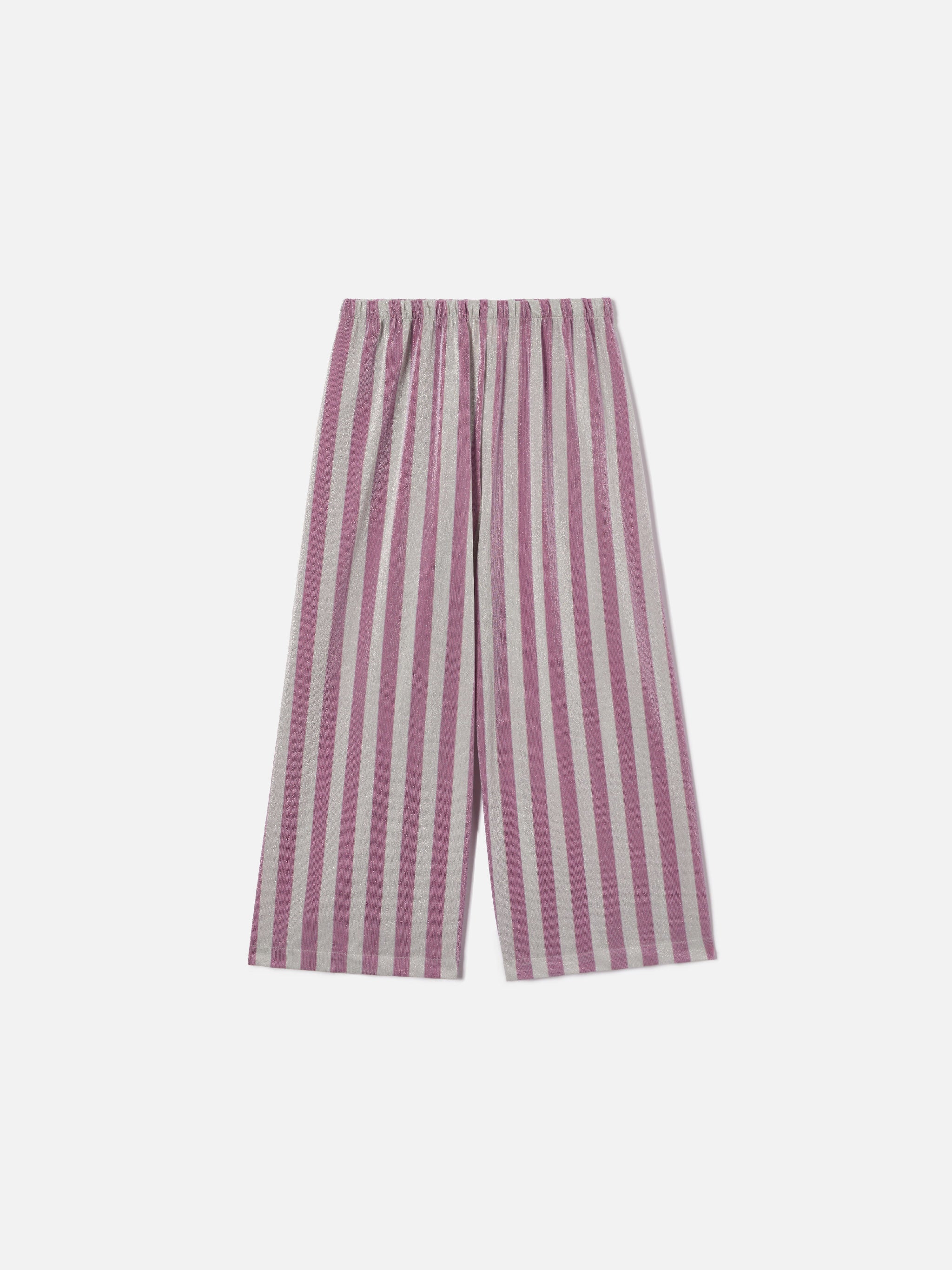 mc2-saint-barth-pantalone-amalia-jr-bambina-lurex-righe-rosa-argento image 1