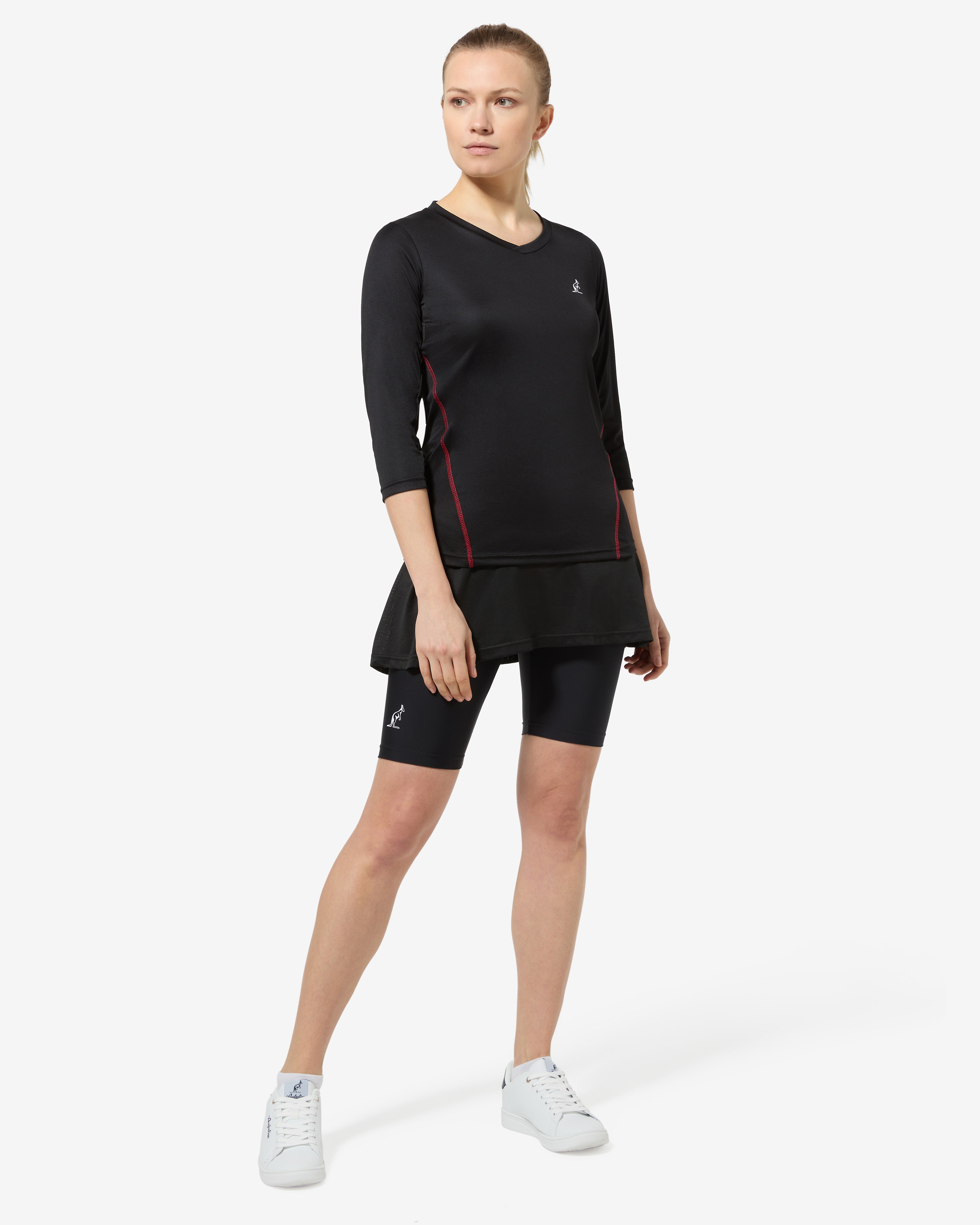 australian-court-3-4-t-shirt-nera-t-shirt-tennis-ace-scollo-v image 2