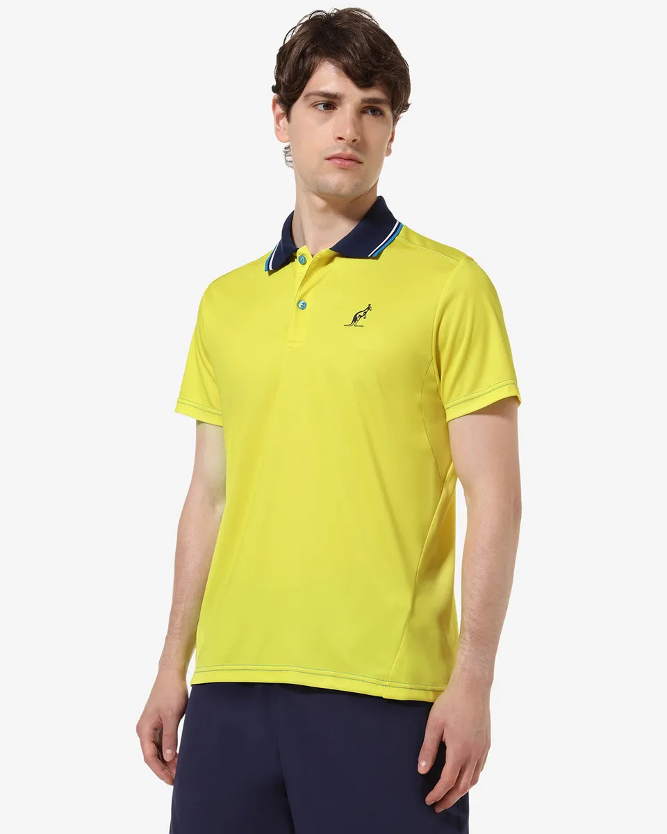 australian-tech-ace-polo-shirt-tennis-gialla-performance image 1