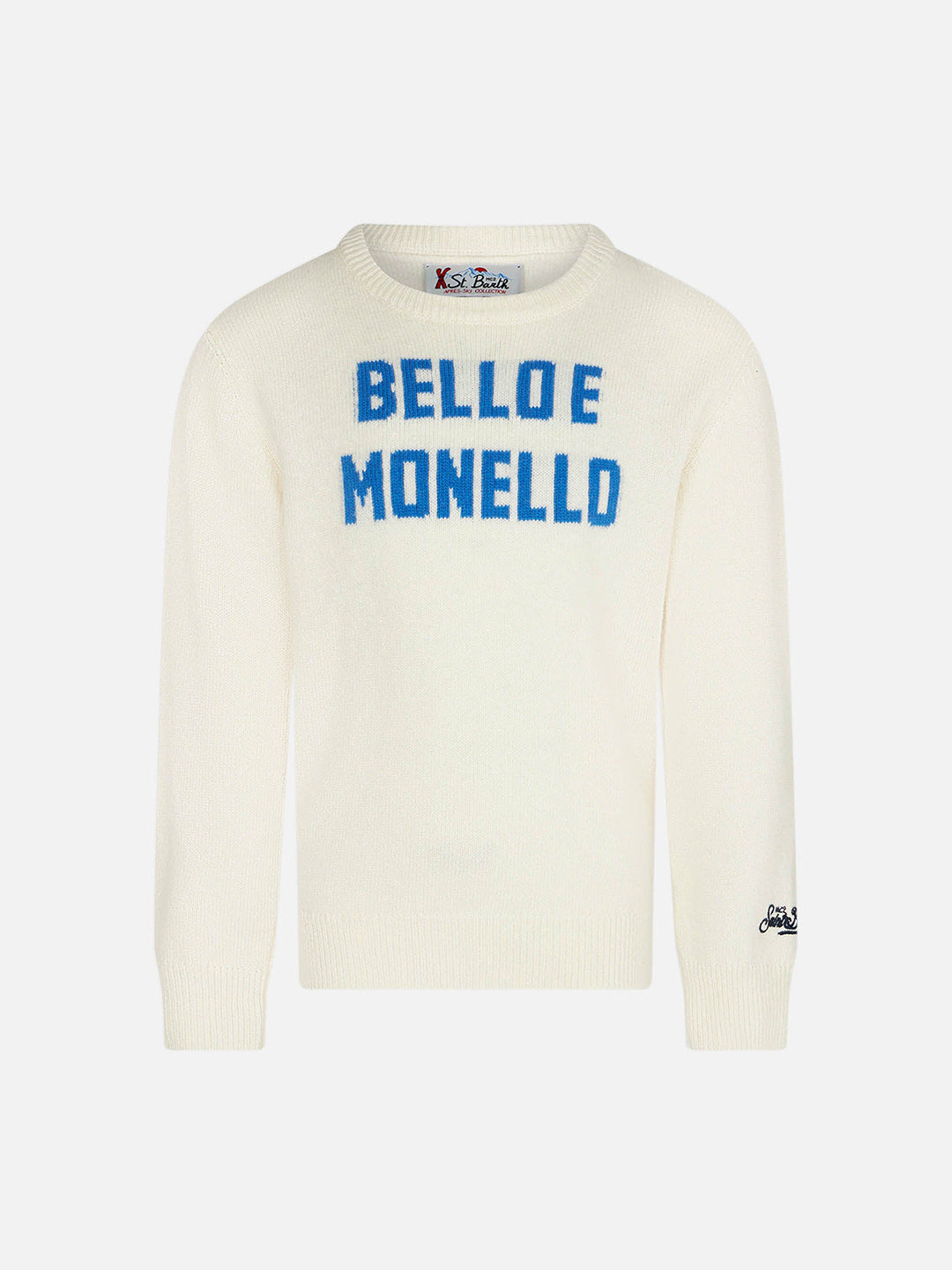 mc2-saint-barth-maglia-da-bambino-girocollo-con-scritta-bello-e-monello-in-coton image 1