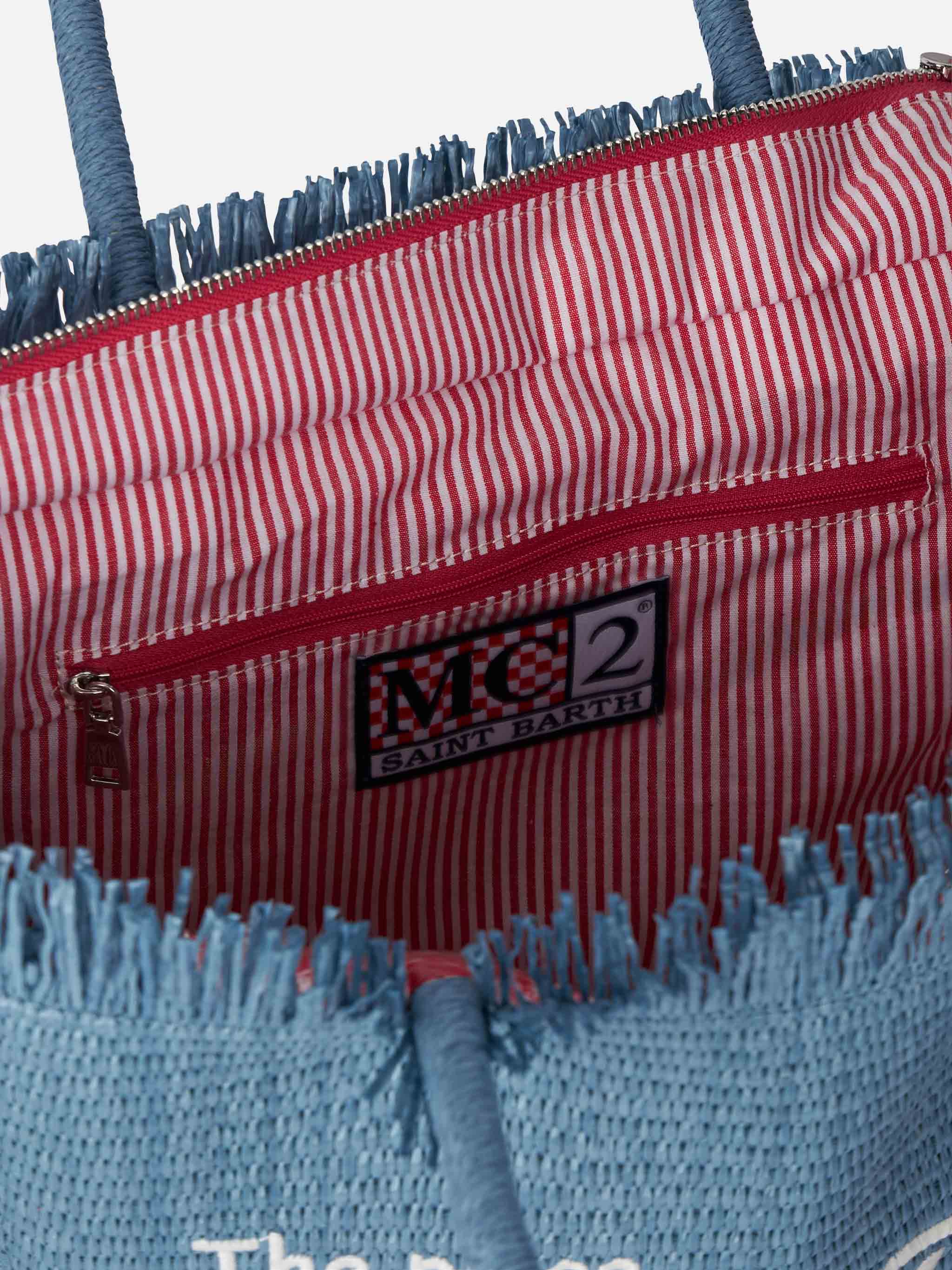 mc2-saint-barth-vanity-borsa-a-spalla-effetto-paglia-denim-blu image 5