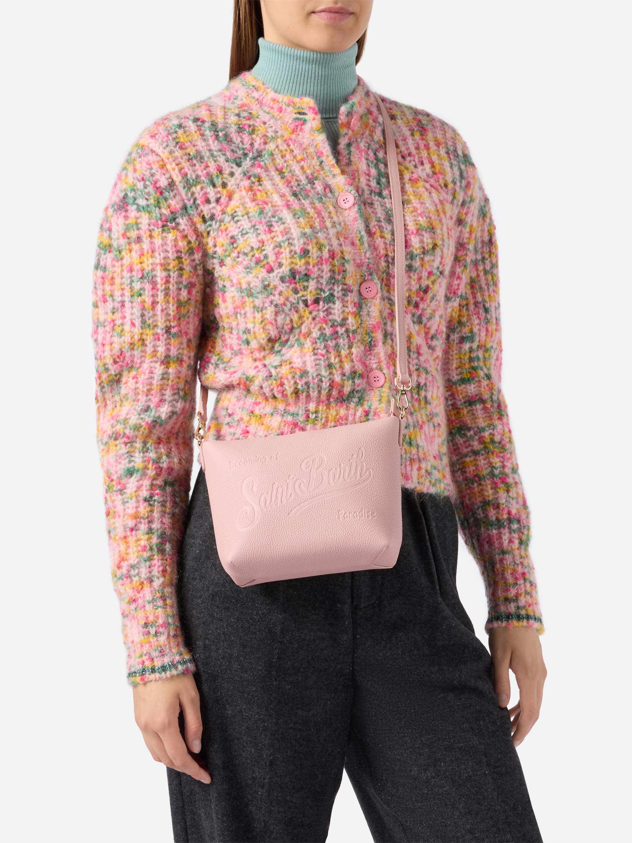 mc2-saint-barth-borsa-a-spalla-aline-bag-in-pelle-martellata-rosa-ali0034 image 2