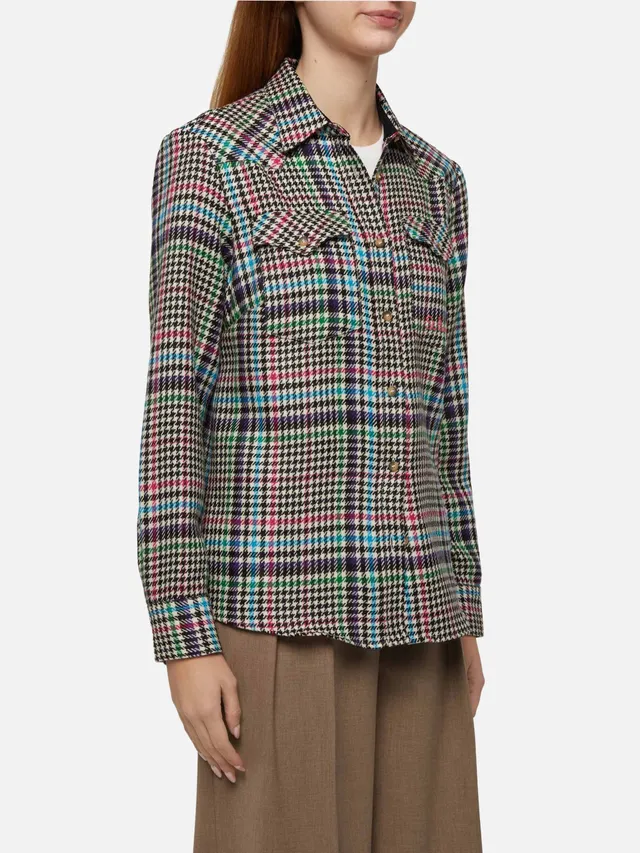 mc2-saint-barth-deer-camicia-donna-lana-principe-di-galles image 1