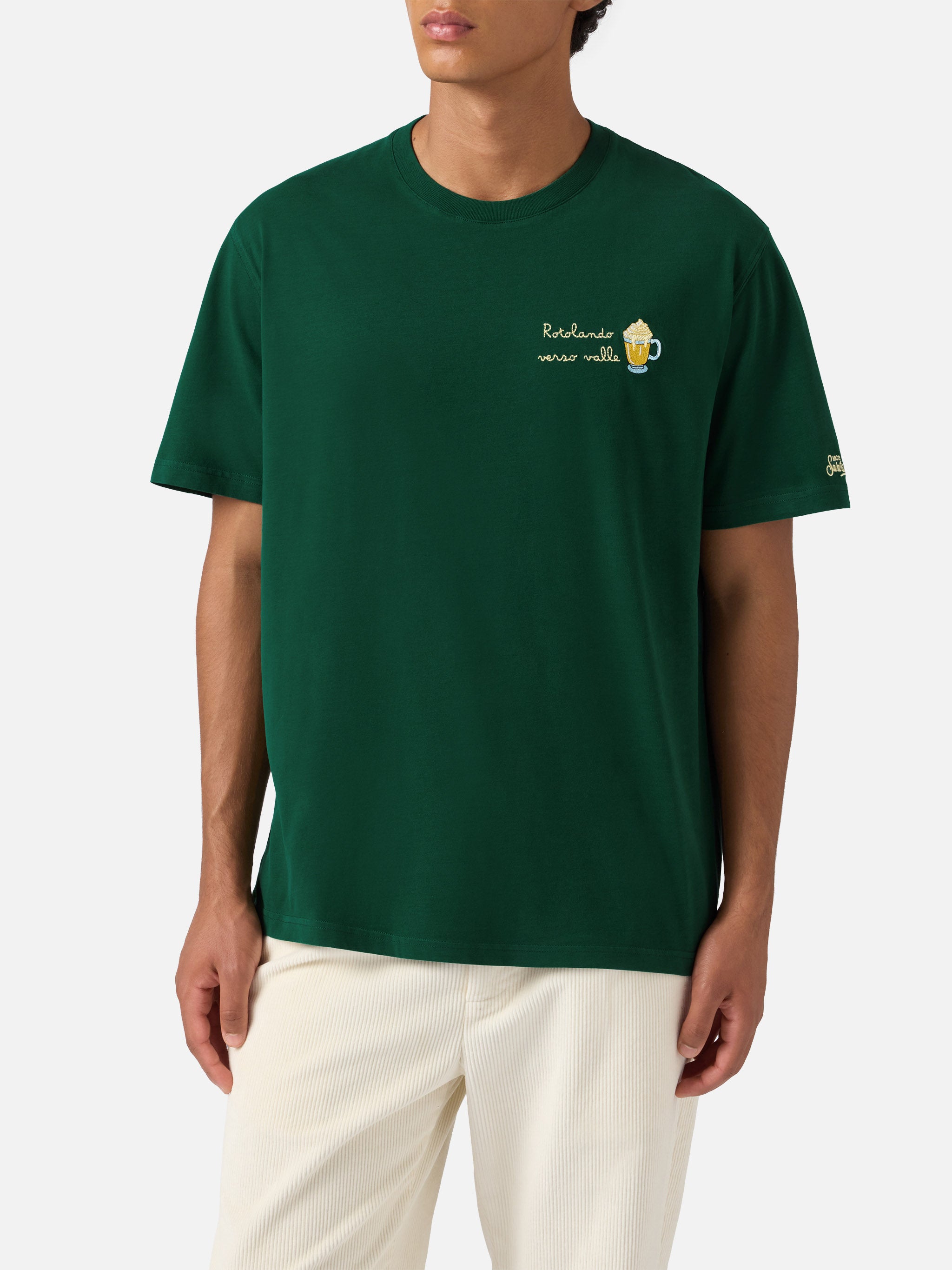 mc2-saint-barth-t-shirt-arnott-warm-touch-uomo-in-cotone-organico-verde-con-rica image 2