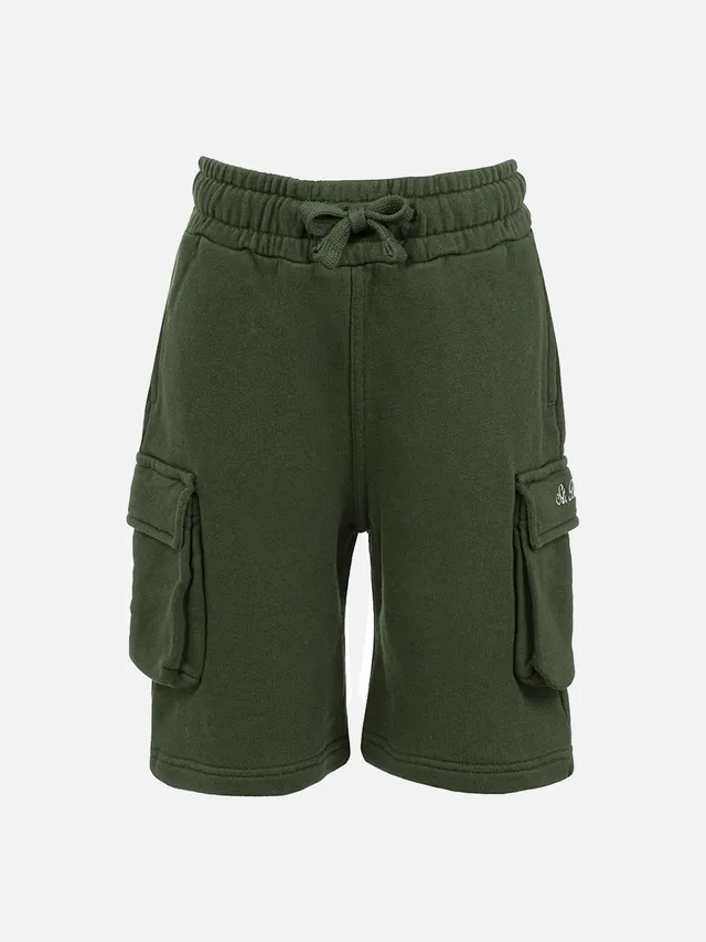 mc2-saint-barth-cargy-pantaloncini-cargo-bambino-verde-militare image 1