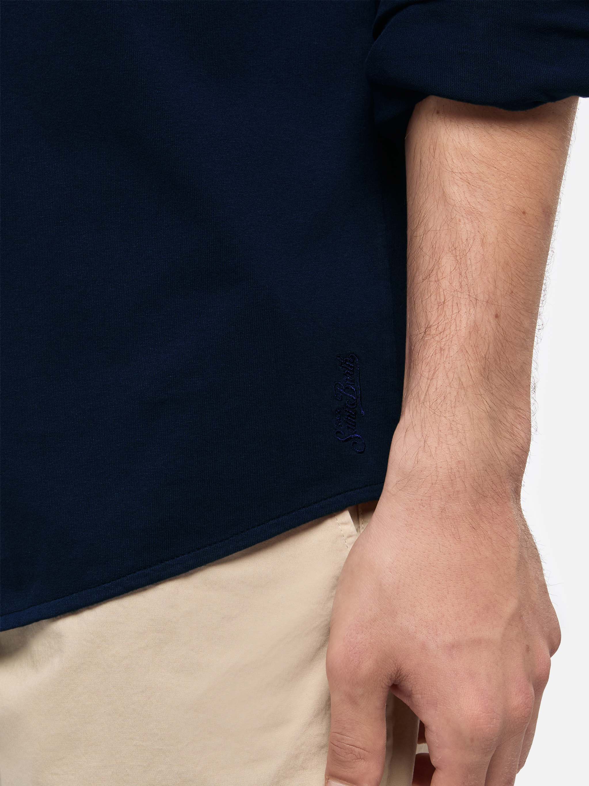 mc2-saint-barth-amalfi-camicia-uomo-in-jersey-blu-navy image 2