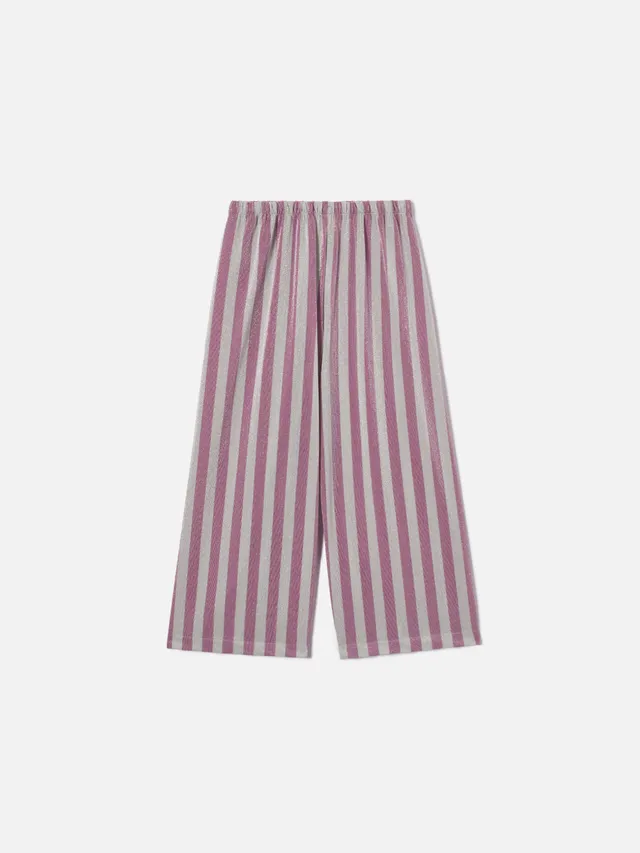 mc2-saint-barth-pantalone-amalia-jr-bambina-lurex-righe-rosa-argento image 1
