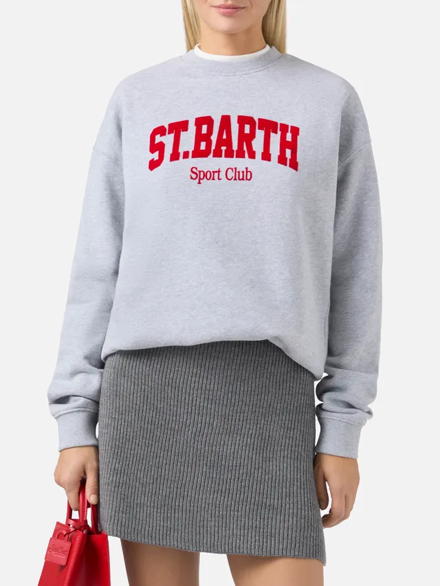 mc2-saint-barth-stardust-felpa-cotone-grigia-st-barth-sport-club image 1