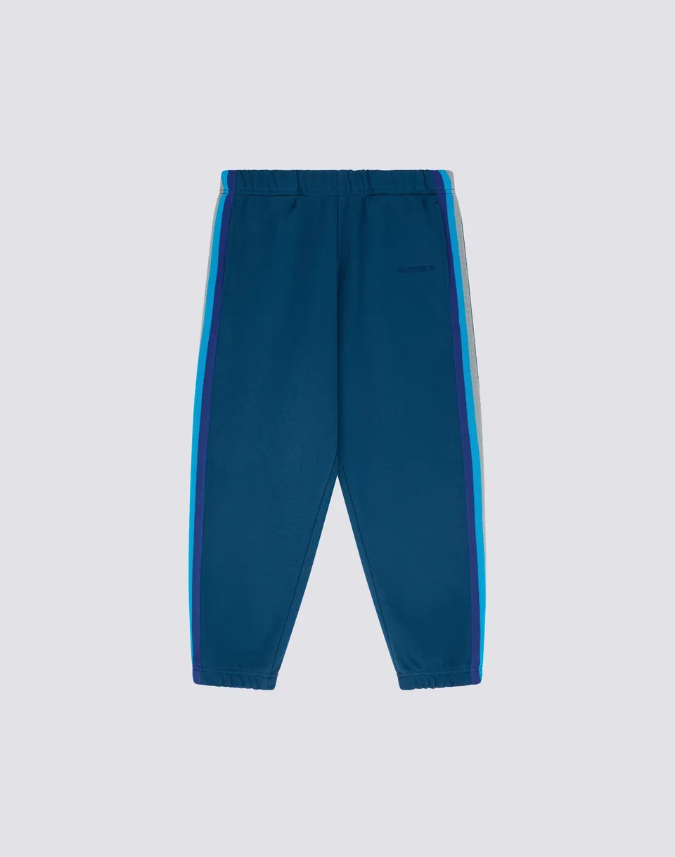 sundek-pantaloni-tuta-bambino-con-banda-arcobaleno-tricolore image 1