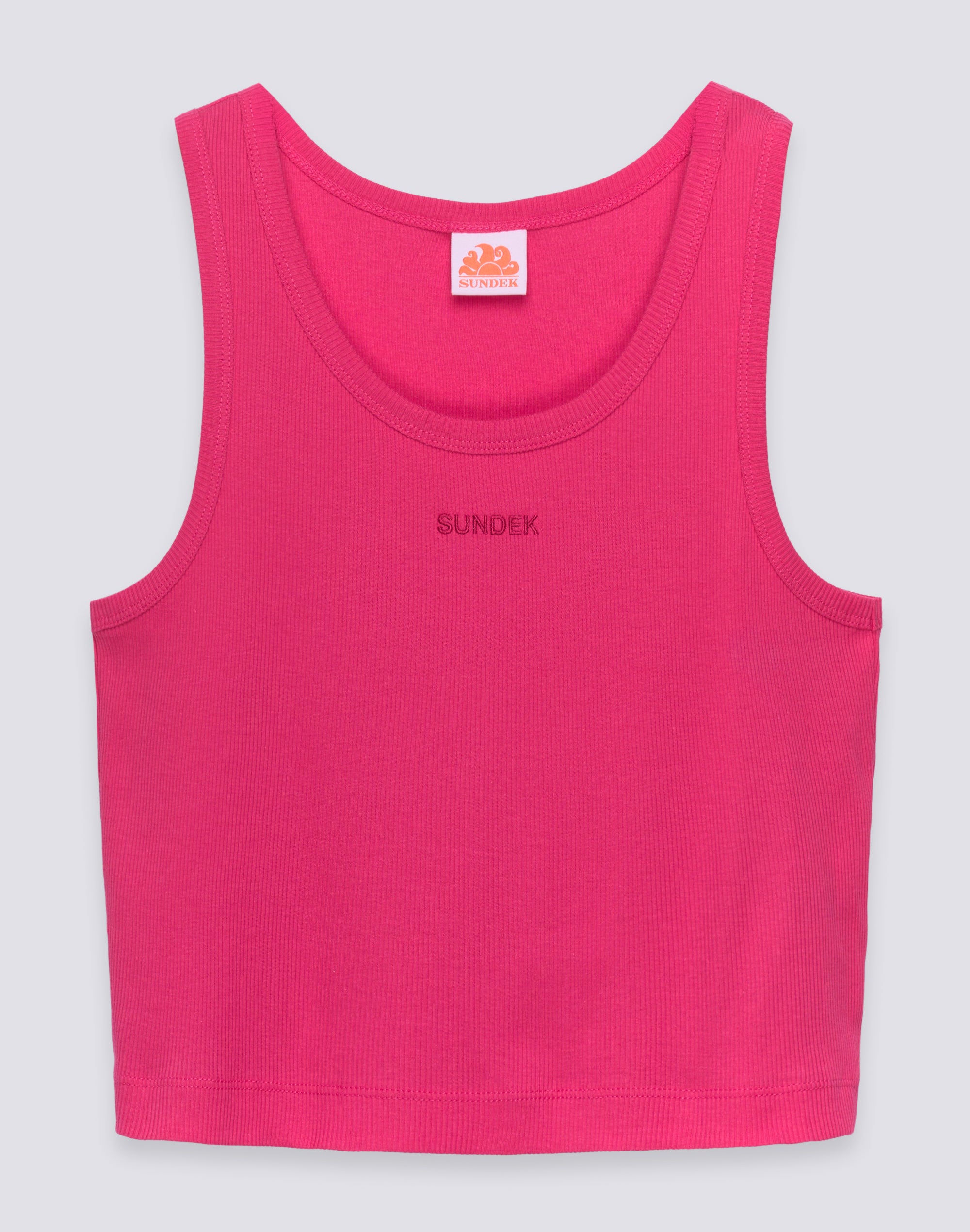 sundek-w387ttcr500-canotta-crop-donna-logo-ricamato image 1