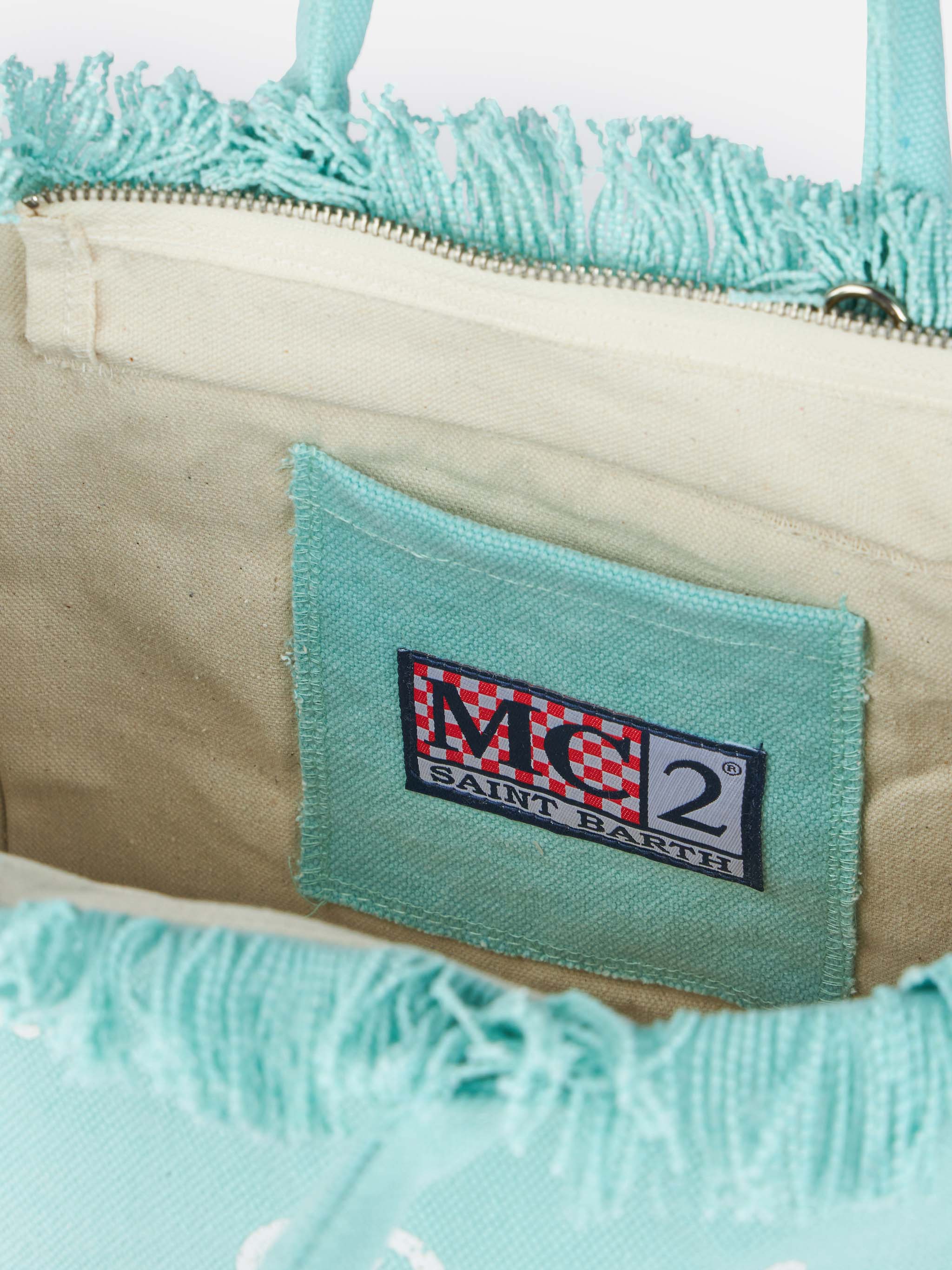 mc2-saint-barth-colette-borsa-mare-canvas-cotone-verde-acqua image 5