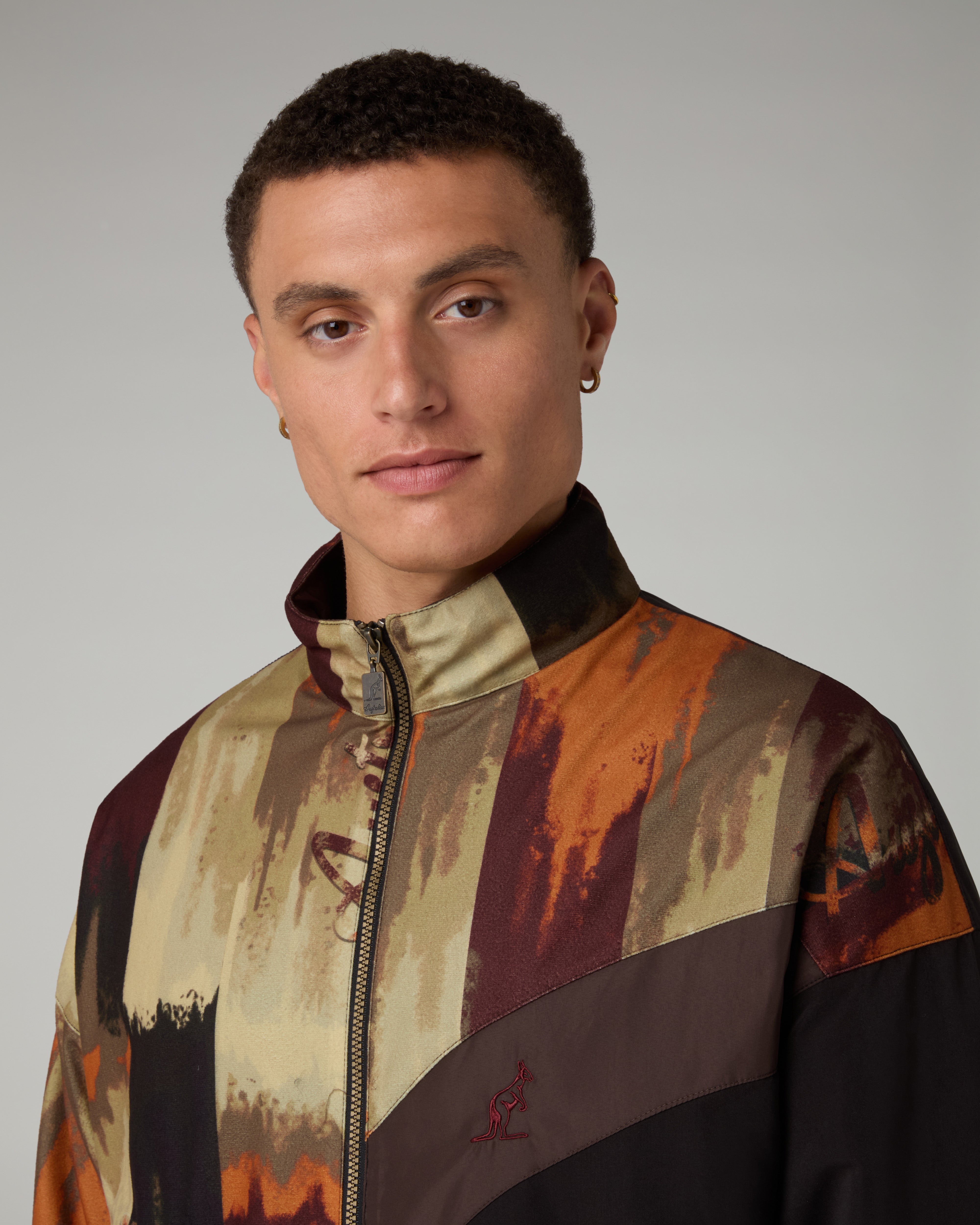 australian-bujad-panel-track-jacket-giacca-uomo-nero-old-style-1991-made-in-ital image 4