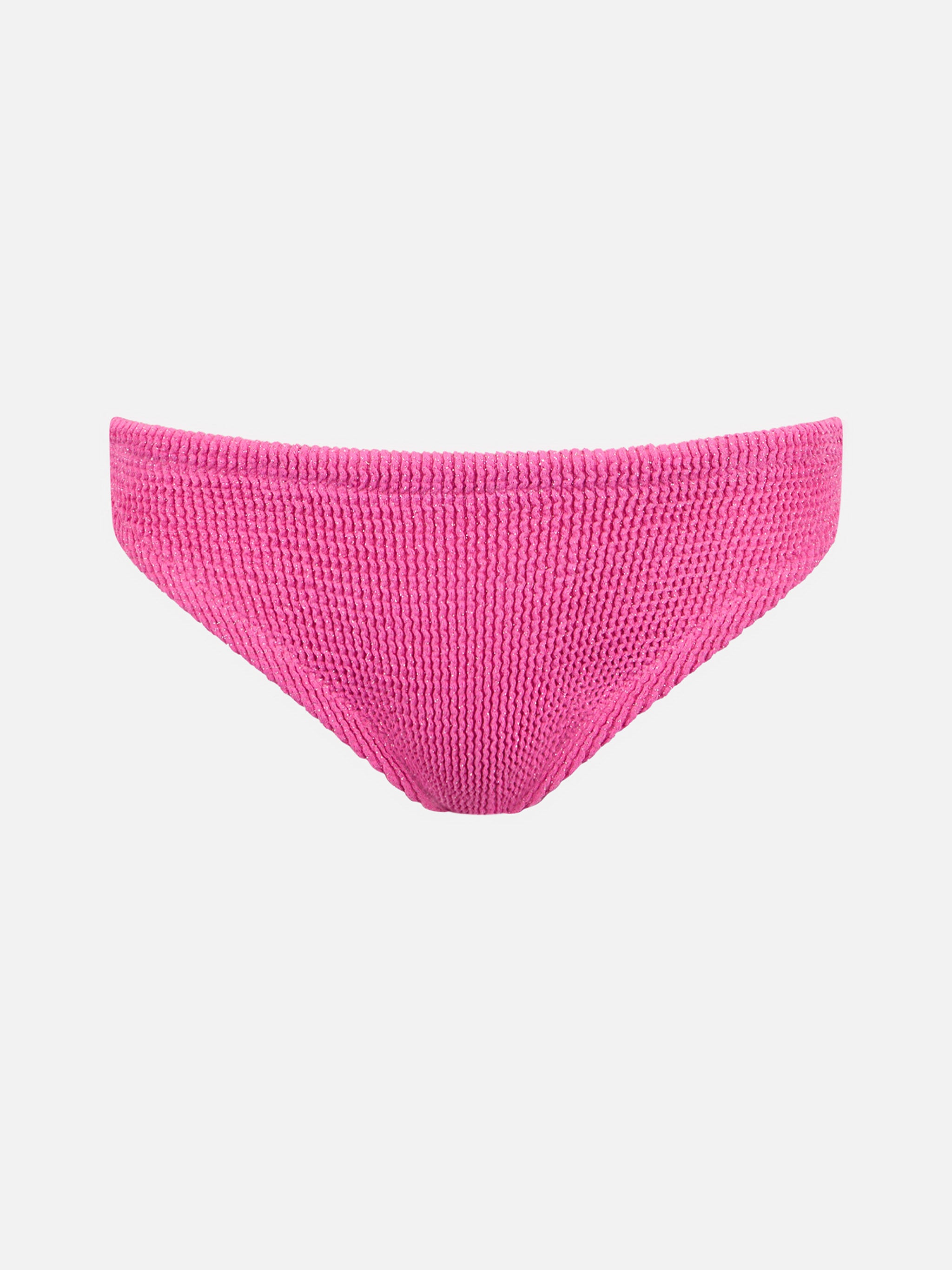 mc2-saint-barth-slip-da-bagno-bambina-madame-in-crinkle-rosa-con-fiocco image 2
