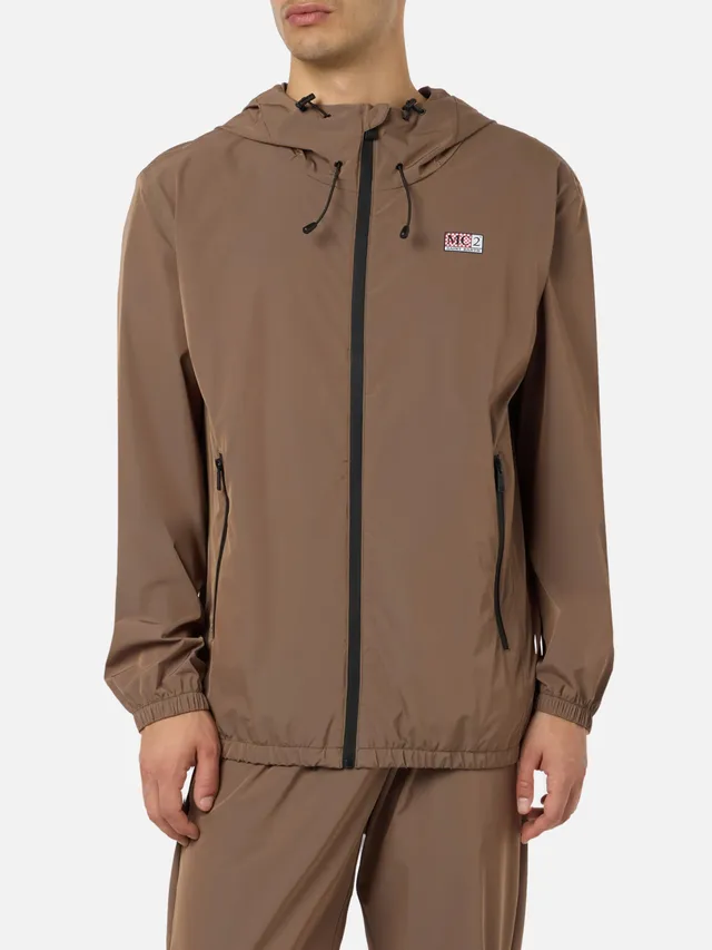 mc2-saint-barth-giacca-sloop-slo0002-tecnica-solaro-khaki-con-cappuccio image 1
