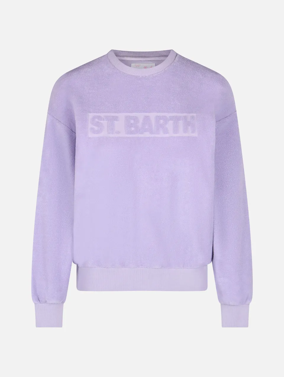 mc2-saint-barth-felpa-stardust-donna-lilla-cotone-effetto-spugna image 1