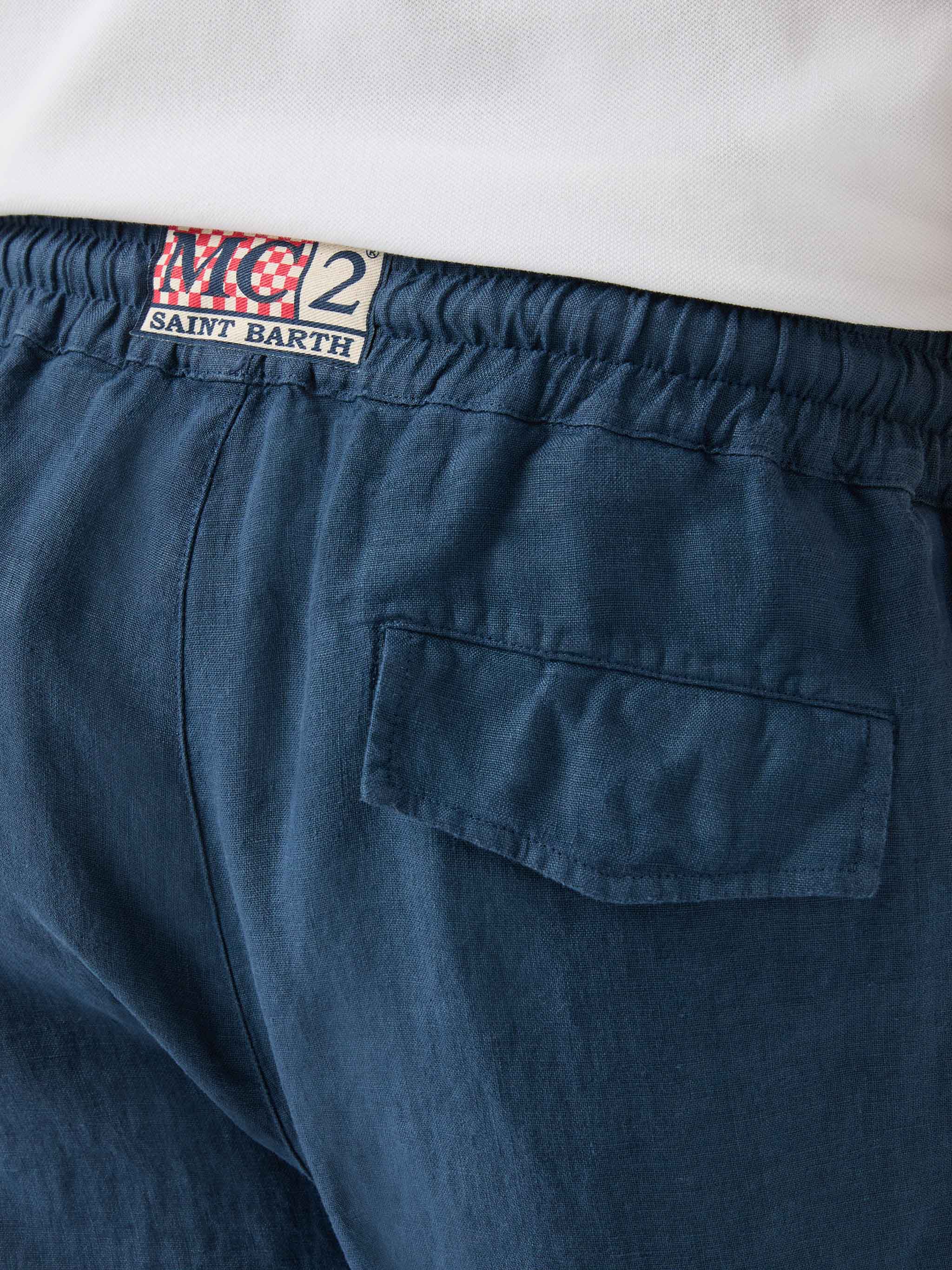 mc2-saint-barth-calais-pantaloni-in-lino-blu-navy-con-coulisse image 4