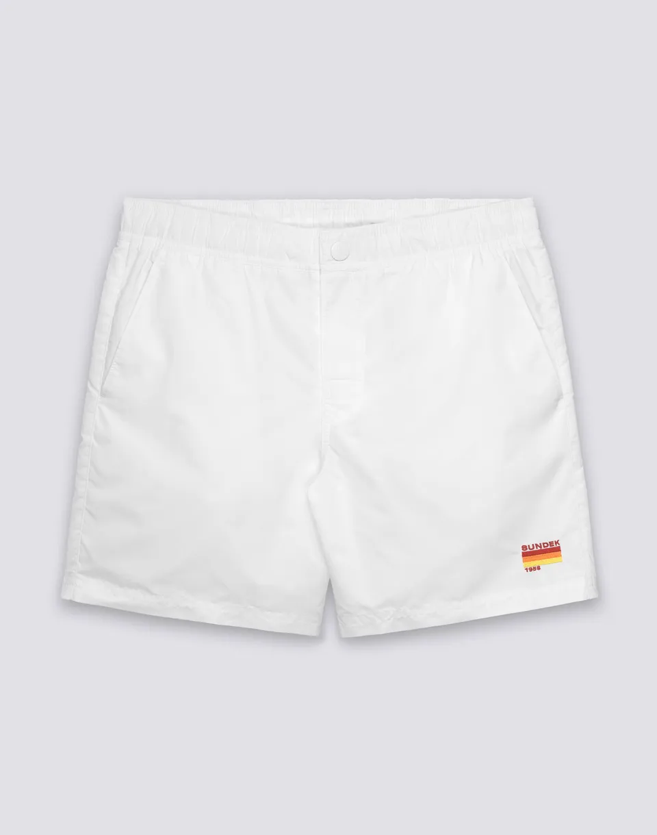 sundek-boardshort-uomo-nylon-taffet-effetto-lavato-tricolore-ricamato-38-cm image 1