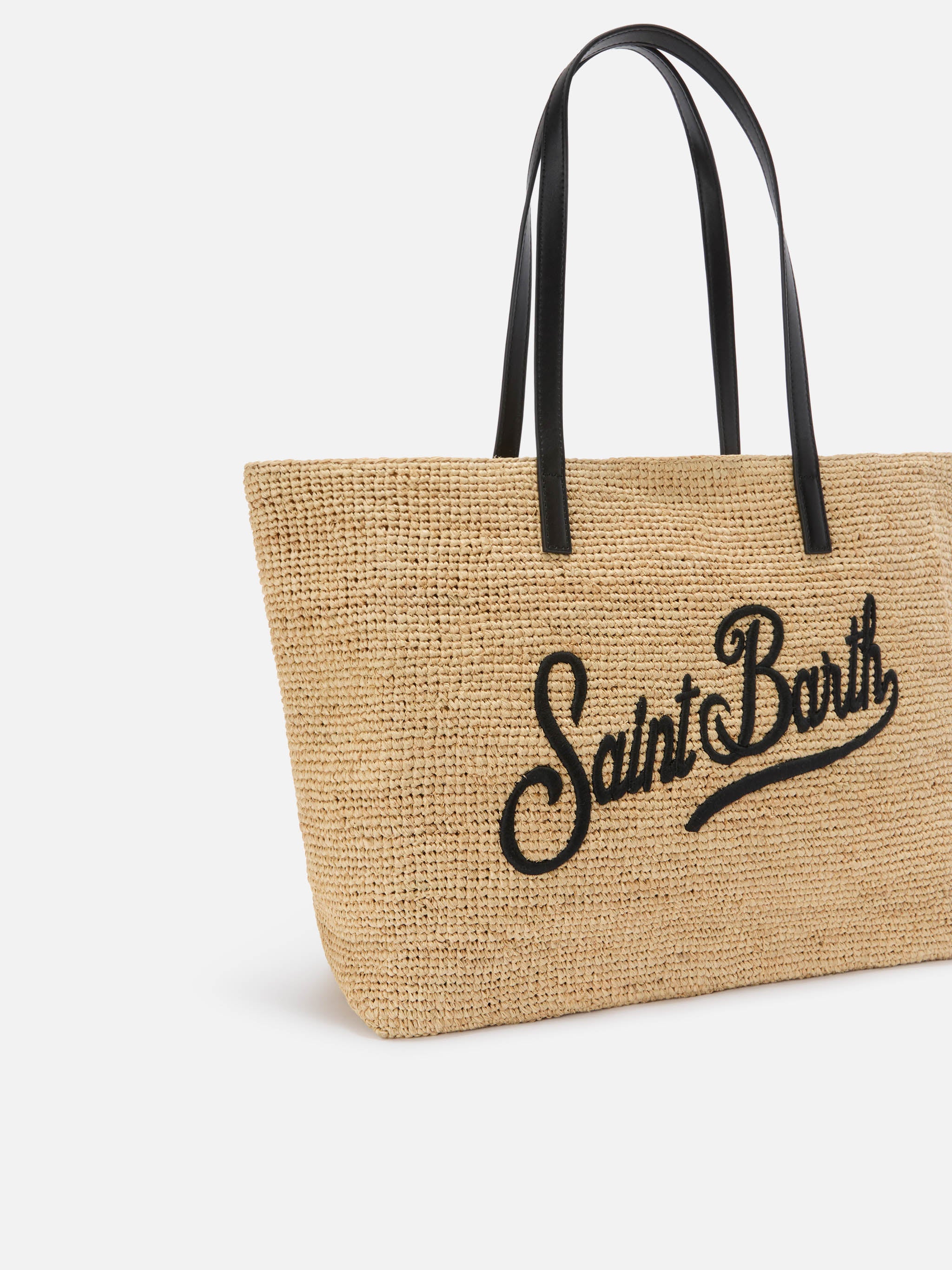 mc2-saint-barth-borsa-city-in-raffia-intrecciata-con-logo-nero-ricamato-a-contra image 3