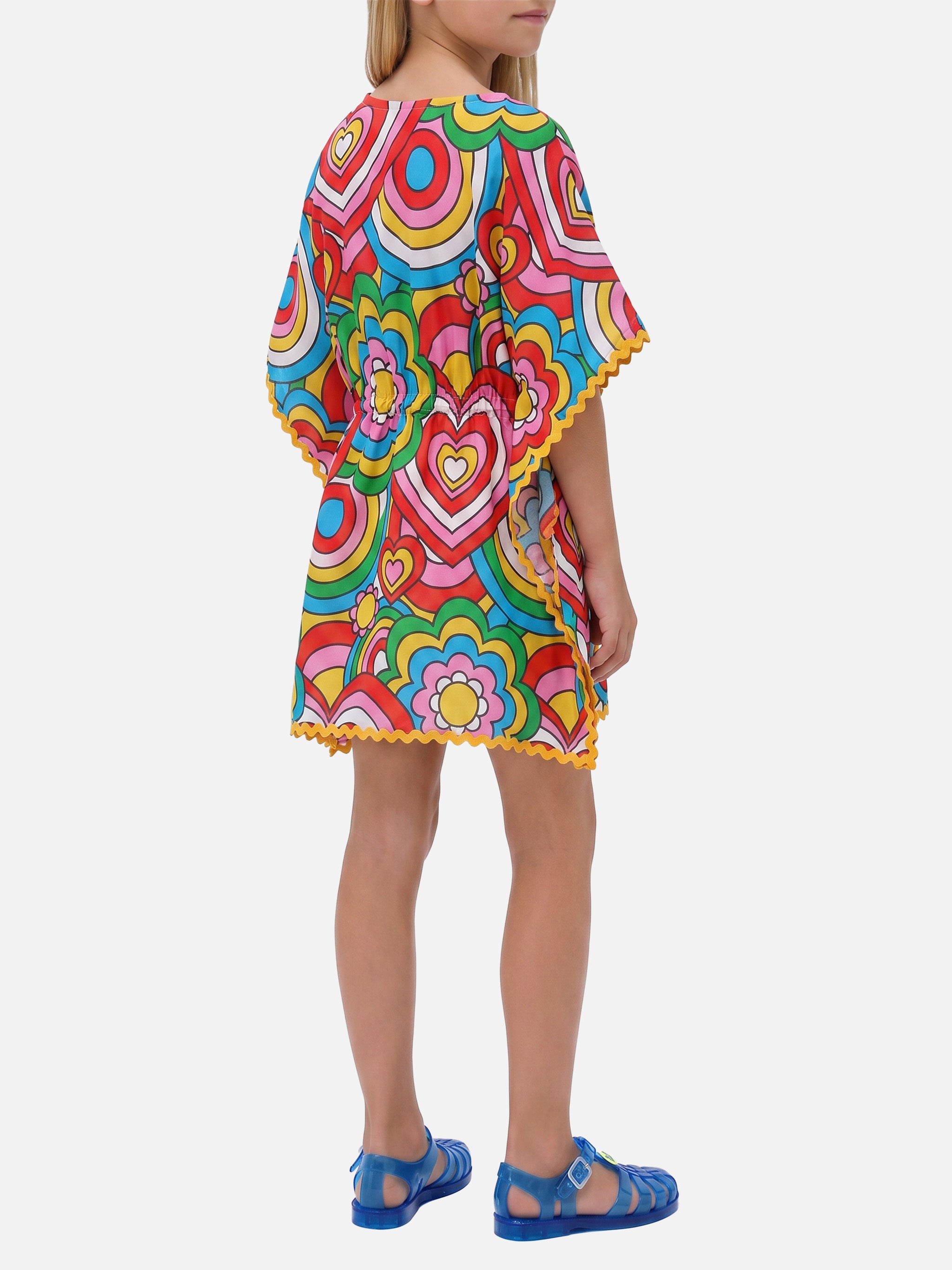 mc2-saint-barth-poncho-bambina-kate-multicolore-in-cotone image 5