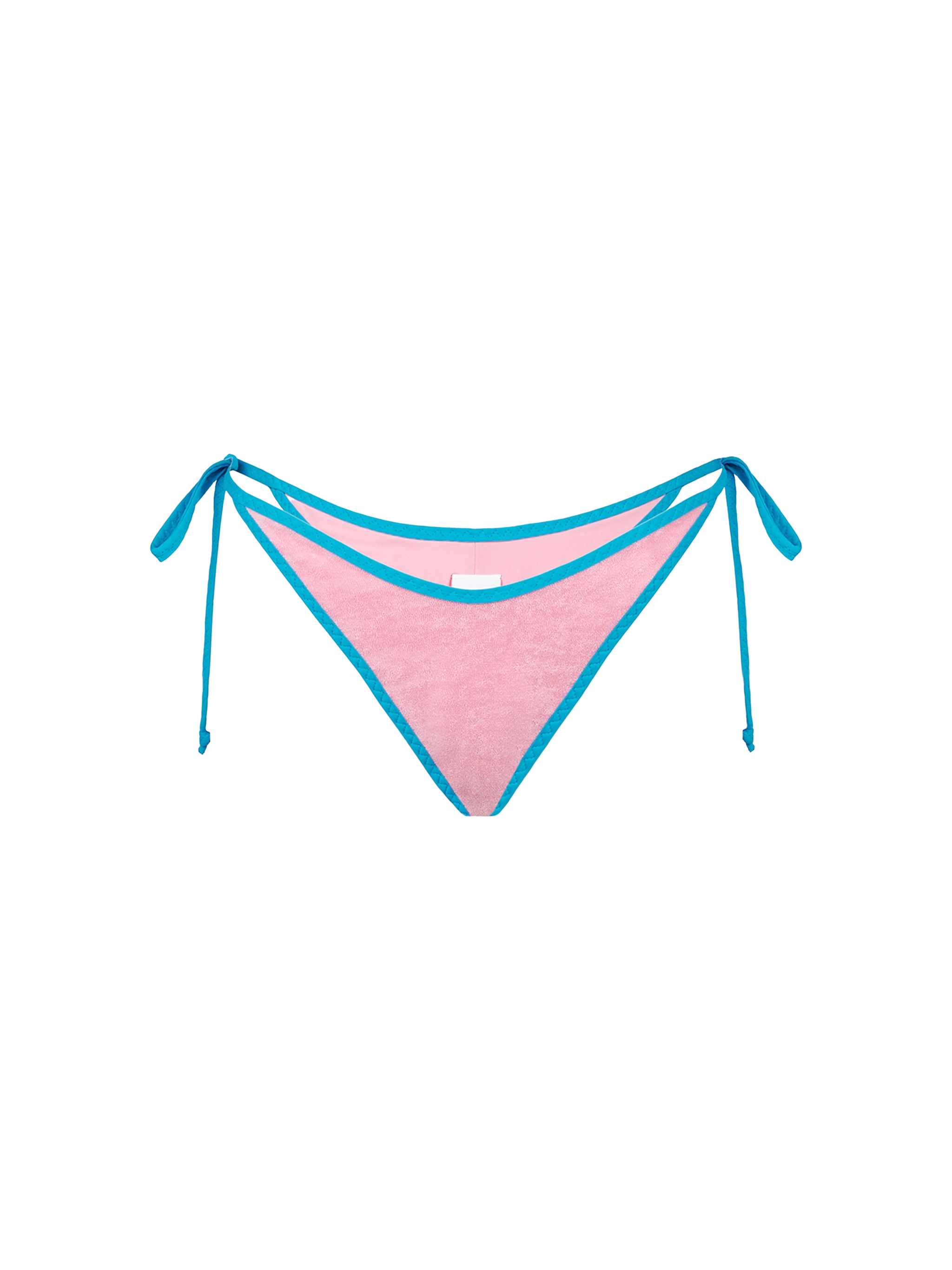 mc2-saint-barth-slip-mare-norah-donna-effetto-spugna-rosa-con-laccetti image 1