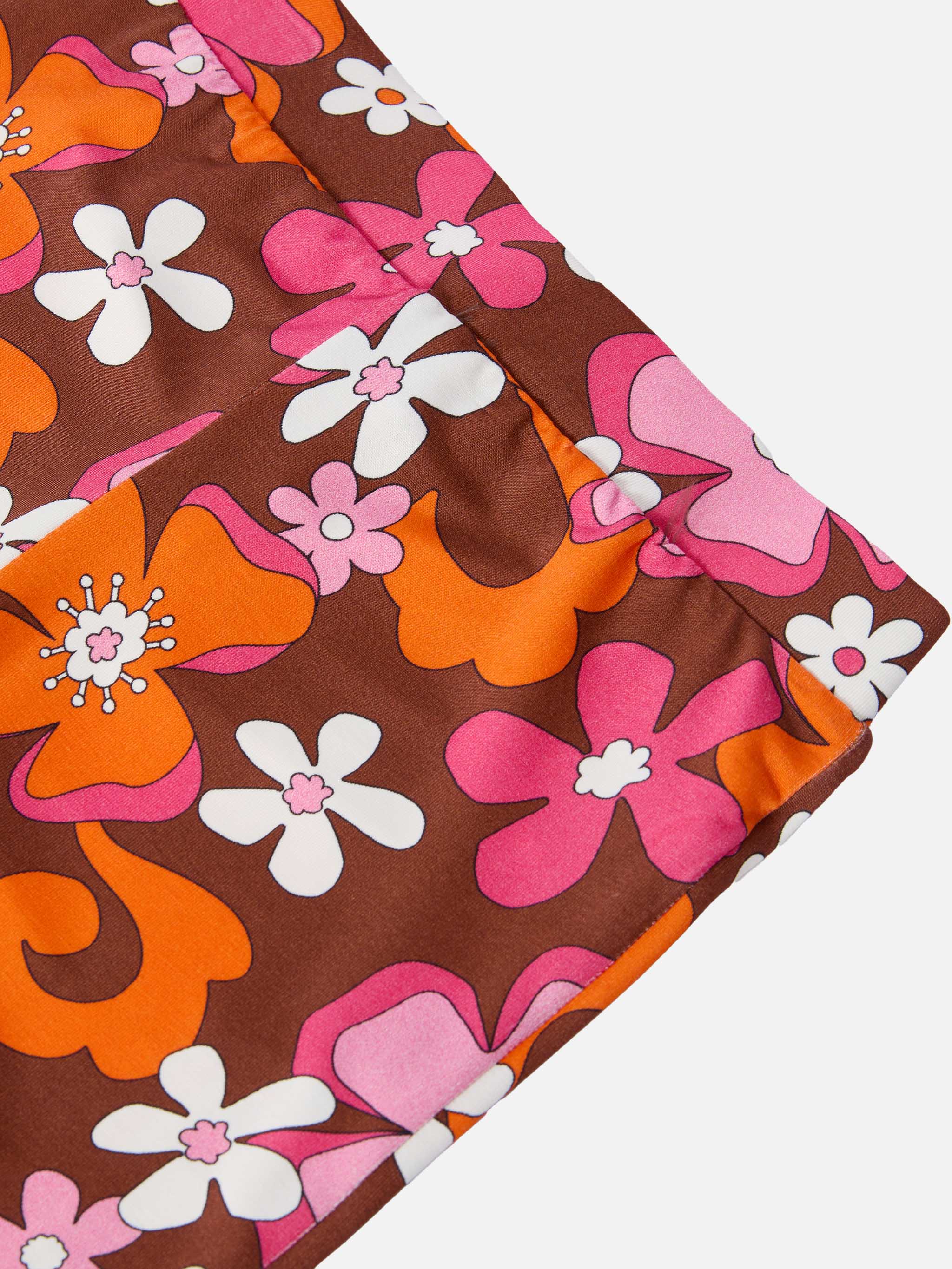 mc2-saint-barth-pantaloni-flare-gwenda-jr-bambina-stampa-fiori-retr-marrone image 2