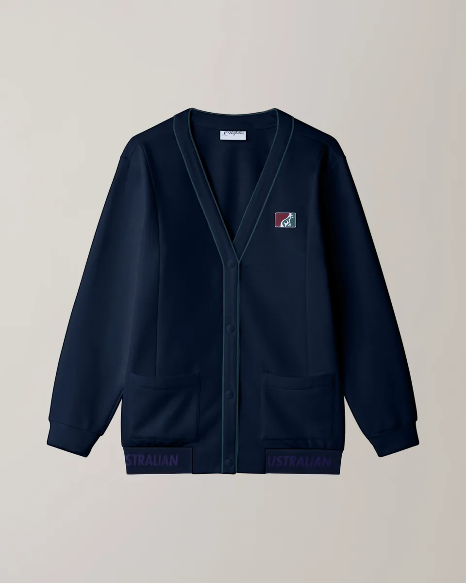 australian-classic-cardigan-blu-navy-in-felpa-invernale image 1