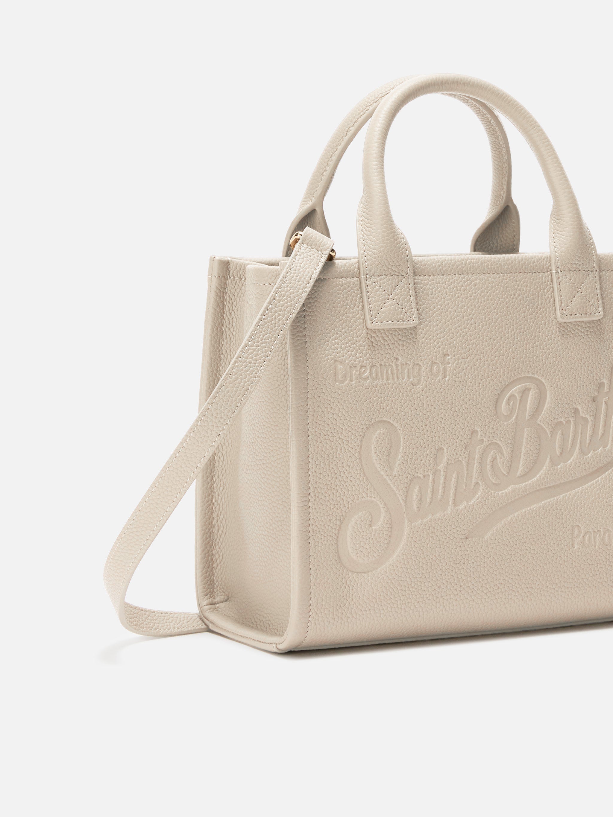 mc2-saint-barth-borsa-vanity-bag-midi-in-pelle-martellata-bianca-25-5x20x12-cm image 2