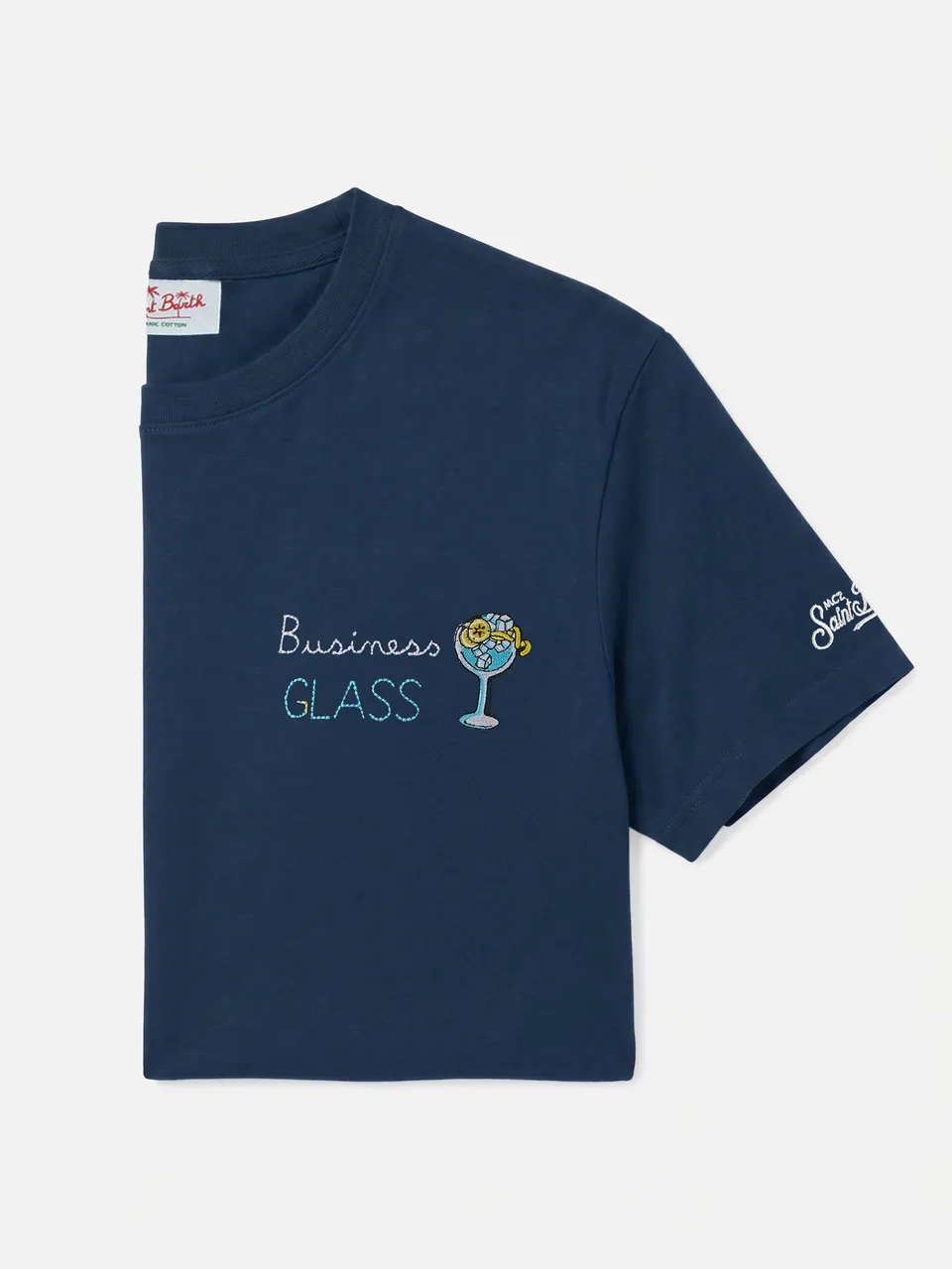 mc2-saint-barth-t-shirt-portofino-uomo-in-cotone-blu-con-ricamo-business-glass image 1