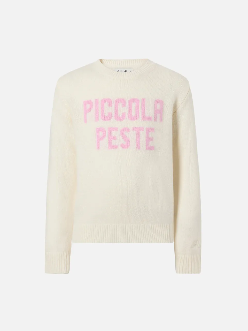 mc2-saint-barth-princess-girocollo-bambina-cashmere-bianco-piccola-peste image 1