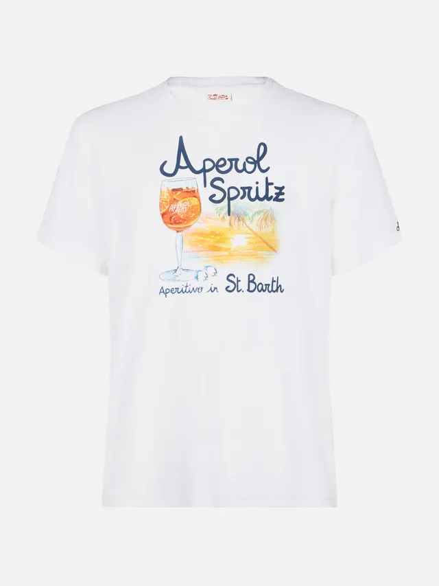 mc2-saint-barth-t-shirt-uomo-aperol-spritz-venice-special-edition-bianca image 1