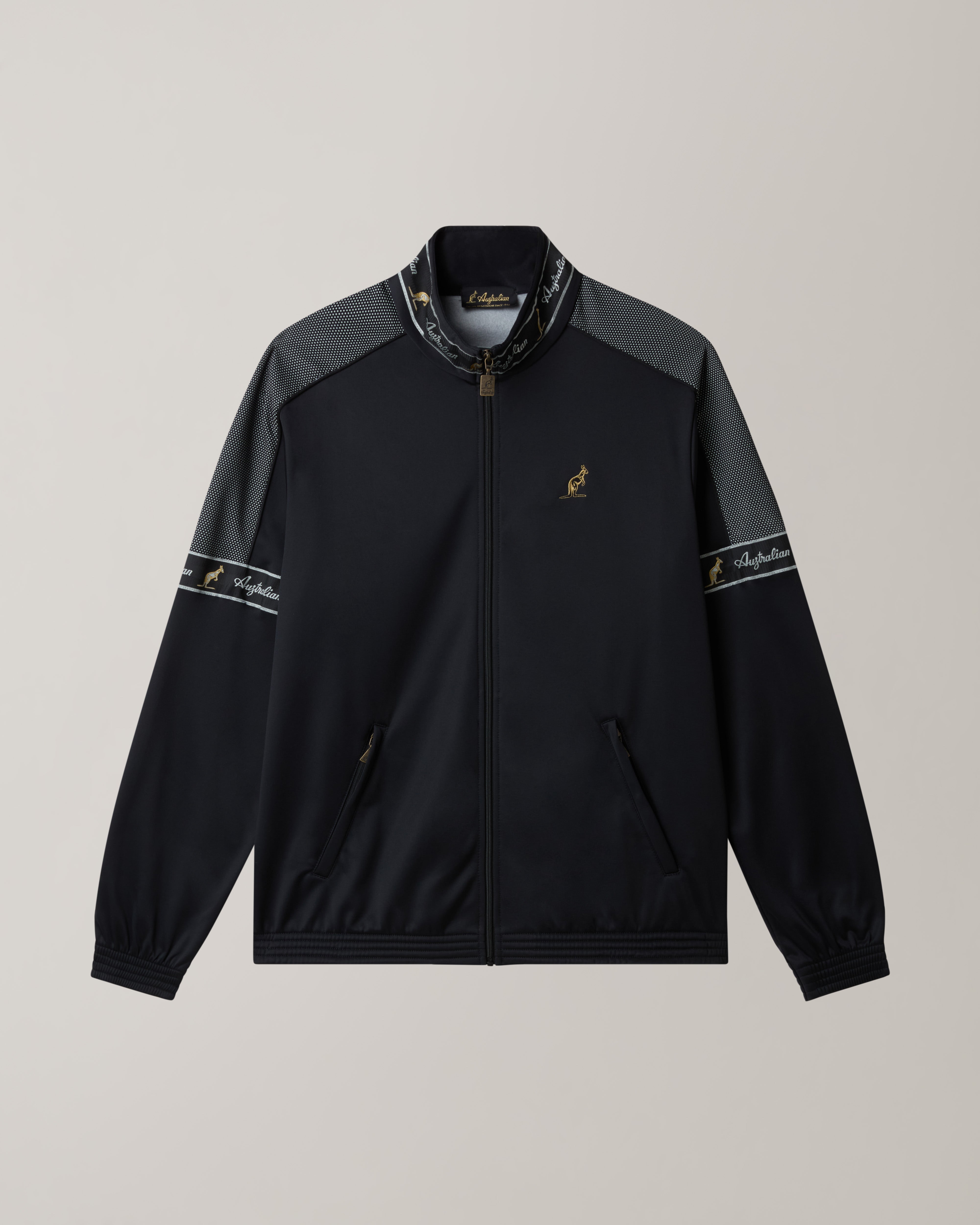 australian-black-tape-track-jacket-giacca-acetato-nera-full-zip image 1