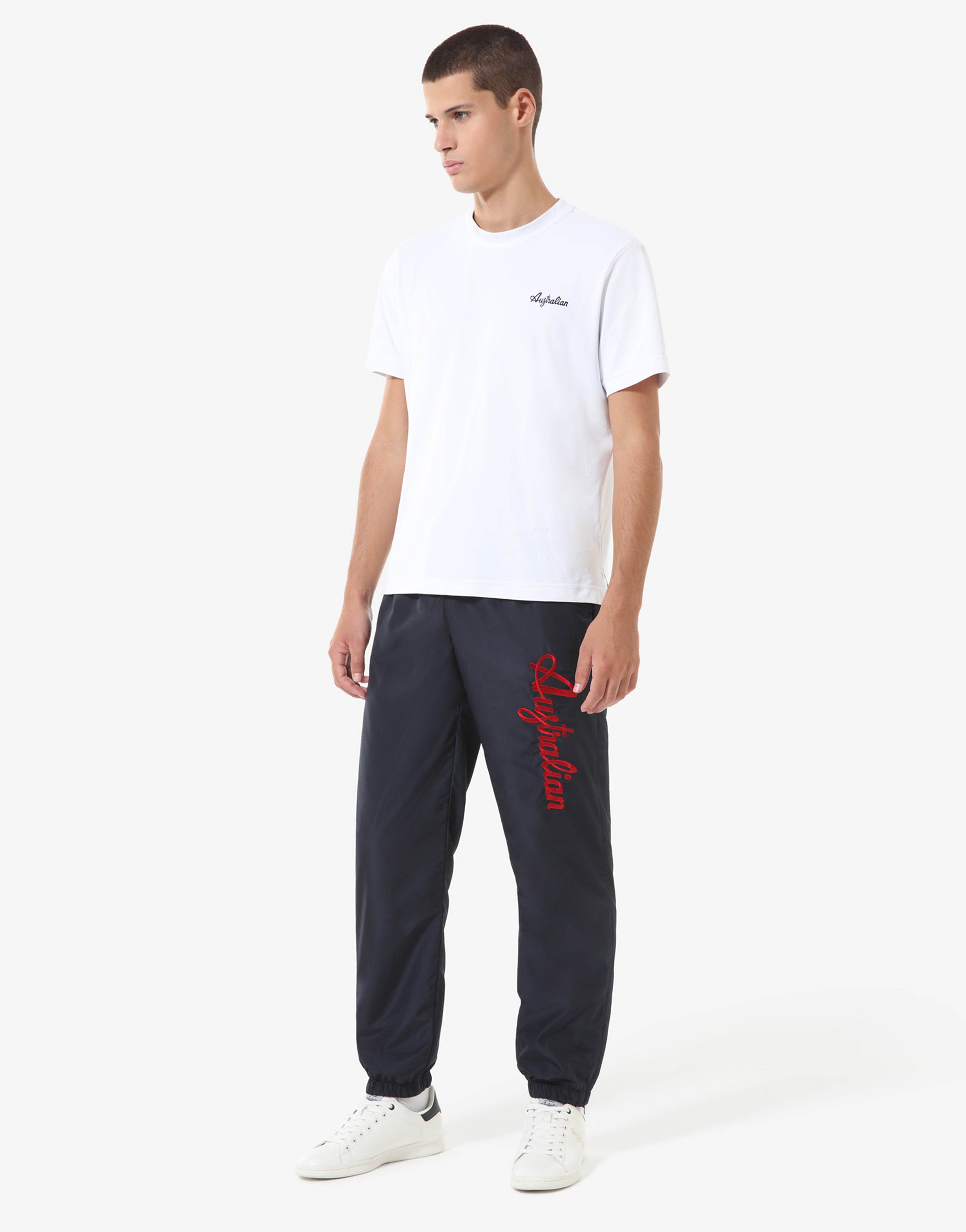 australian-smash-logo-pant-pantalone-foderato-blu-con-zip image 2