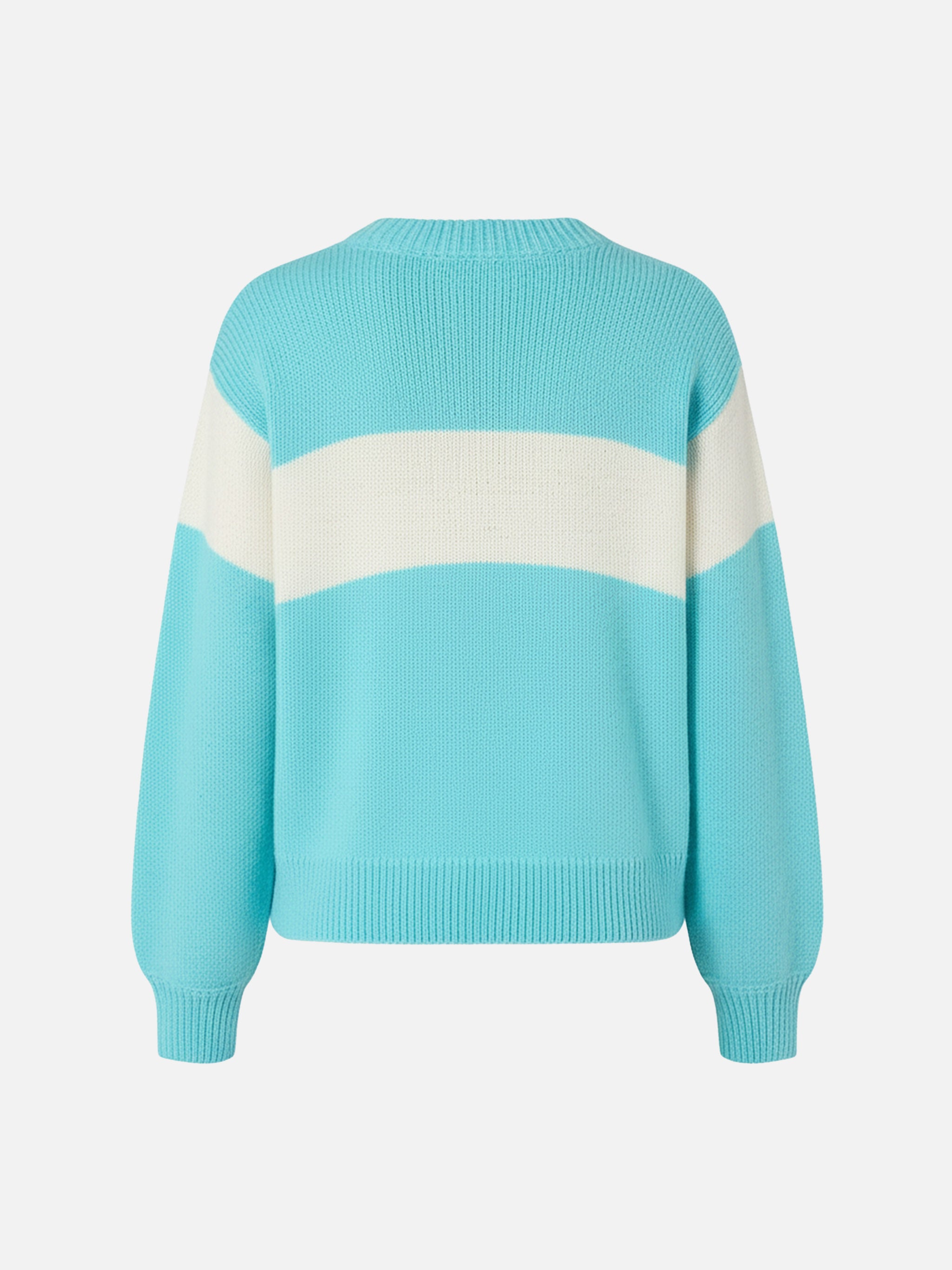 mc2-saint-barth-danya-maglione-girocollo-bambina-verde-acqua-jacquard-lurex-apr- image 2