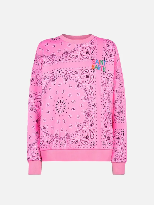mc2-saint-barth-stardust-felpa-donna-cotone-rosa-bandana image 1