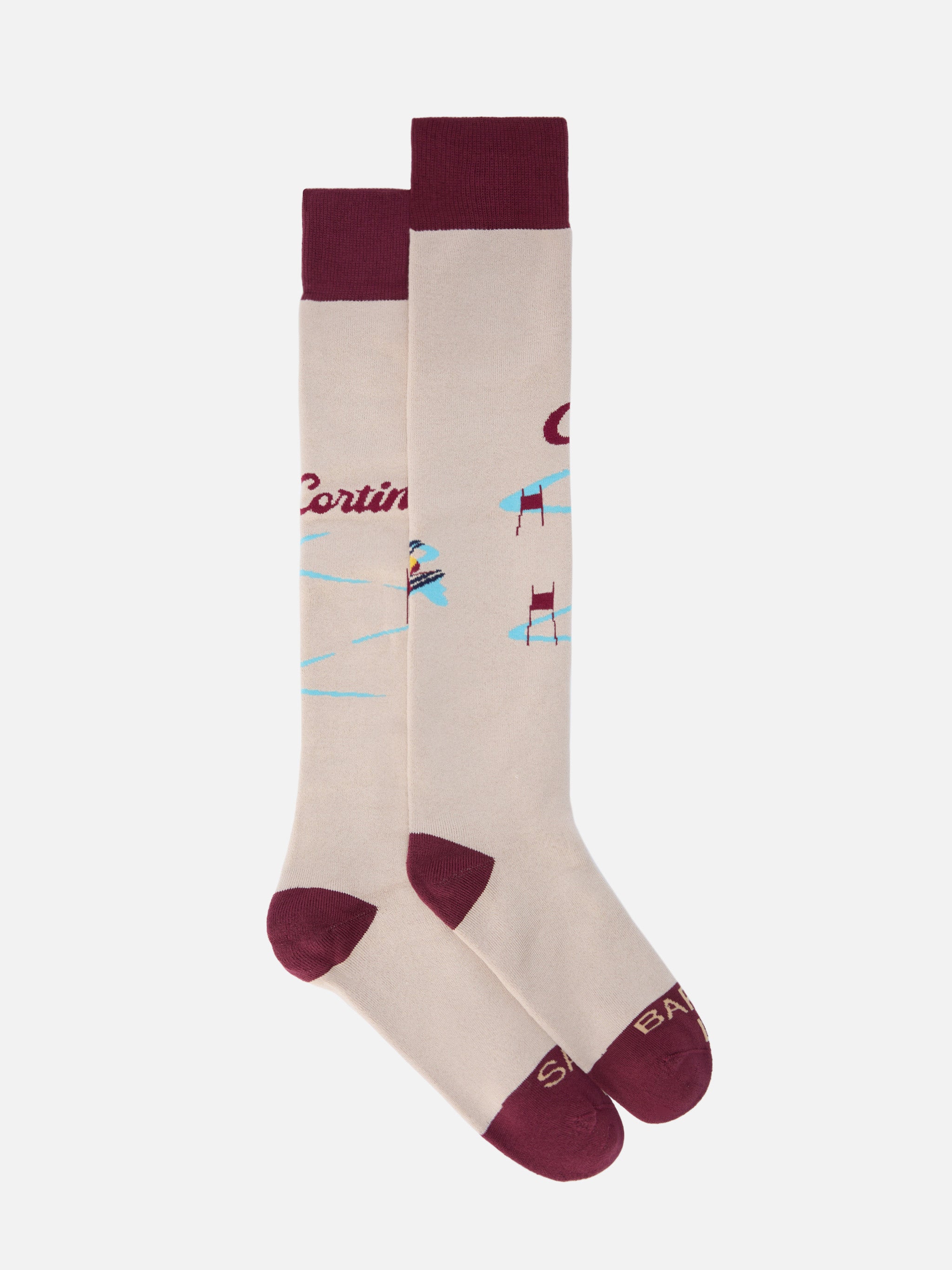 mc2-saint-barth-sox-tech-calze-cotone-jacquard-cortina-bordeaux image 1