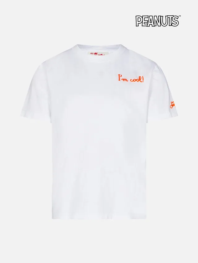 mc2-saint-barth-t-shirt-bambino-i-m-cool-snoopy-peanuts-special-edition-bianca image 1