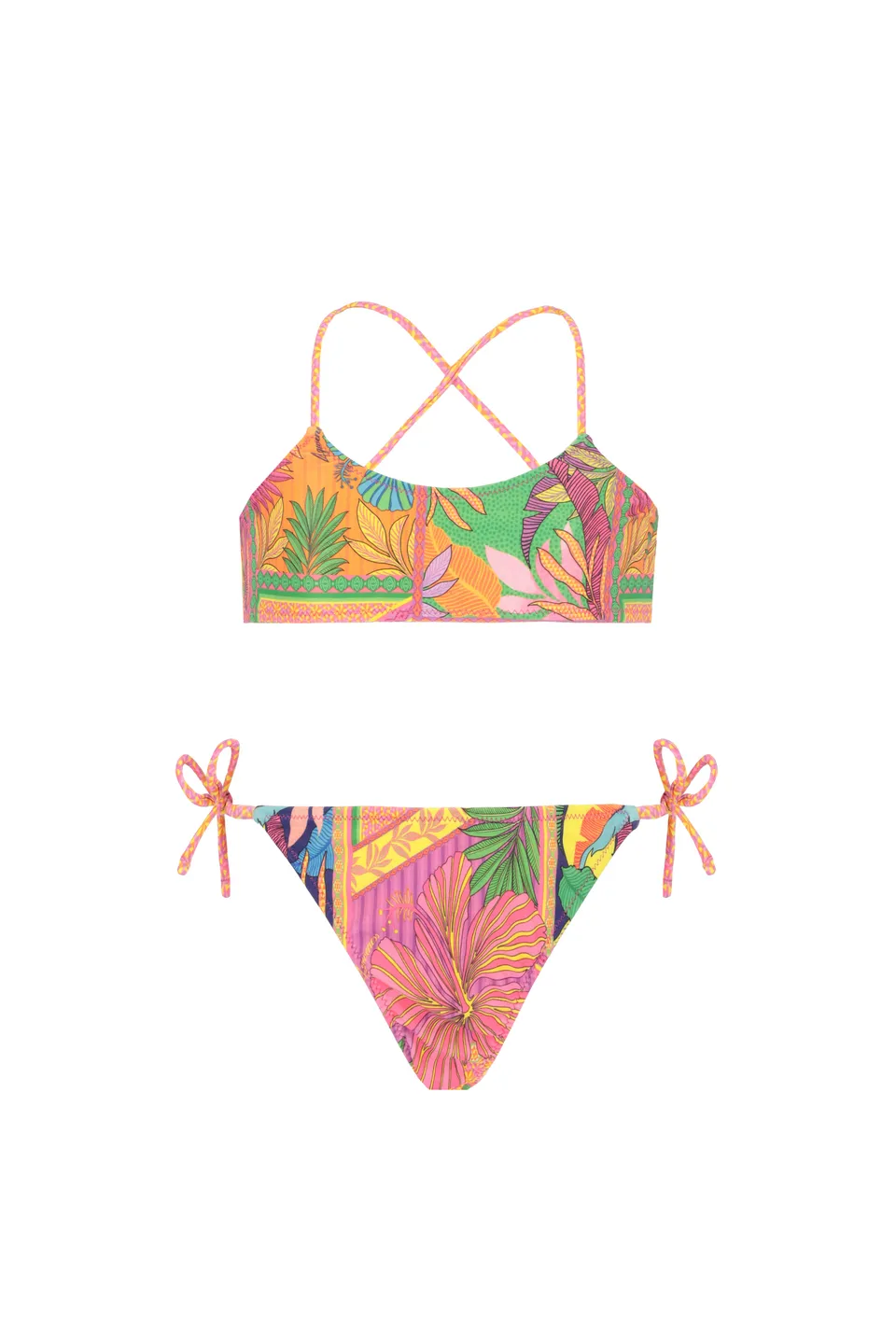 4giveness-bikini-top-incrocio-con-slip-laccetti-costume-mare-bimba image 1