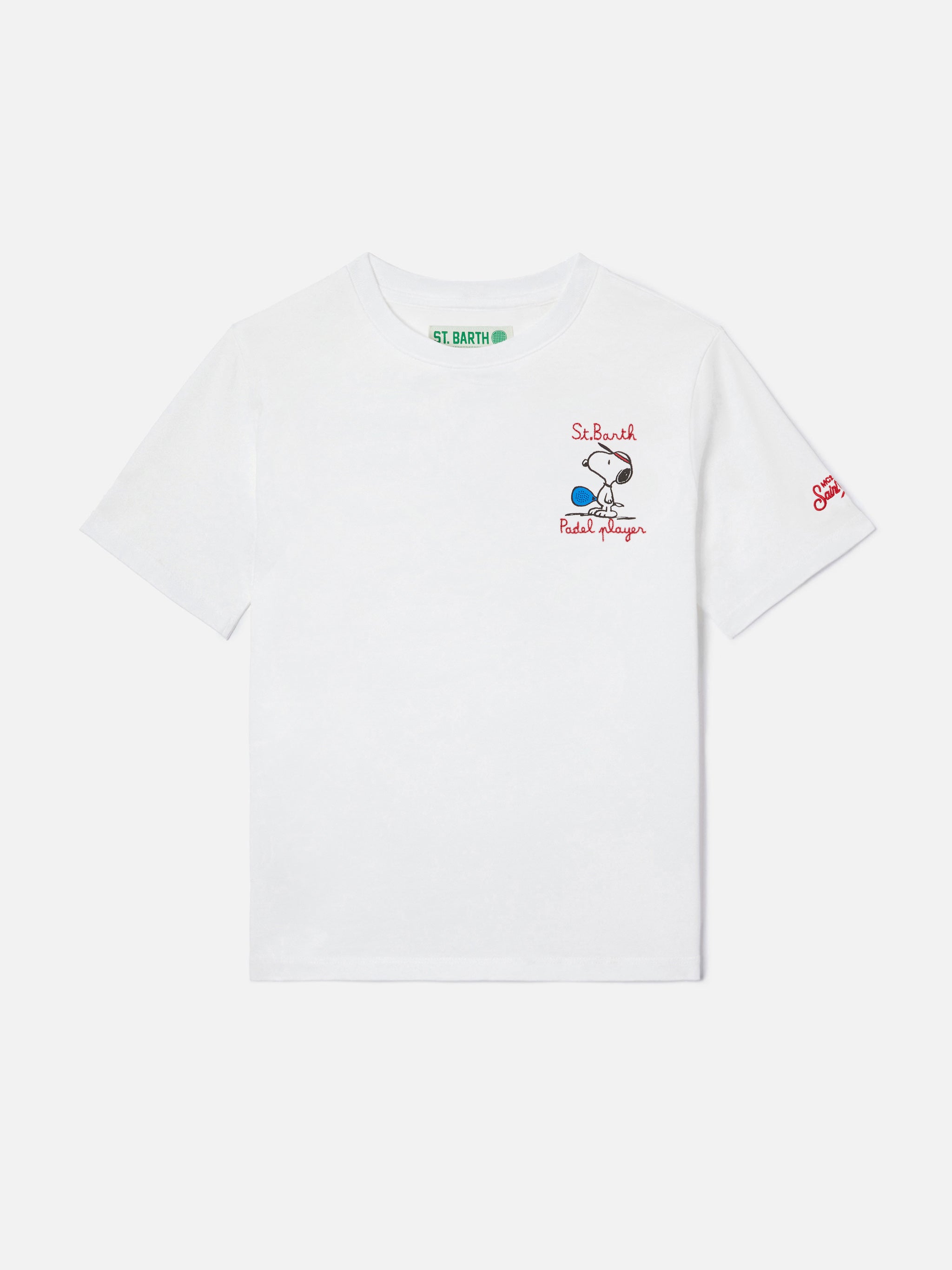mc2-saint-barth-t-shirt-portland-jr-bambino-bianca-peanuts-special-edition image 3