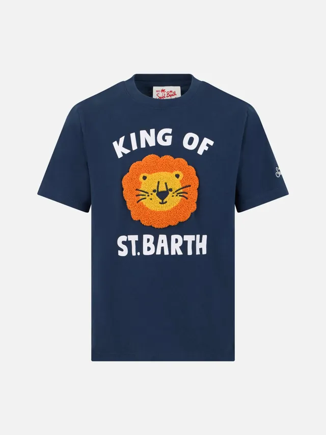 mc2-saint-barth-t-shirt-bambino-boy-in-cotone-blu-king-of-st-barth-patch-spugna image 1