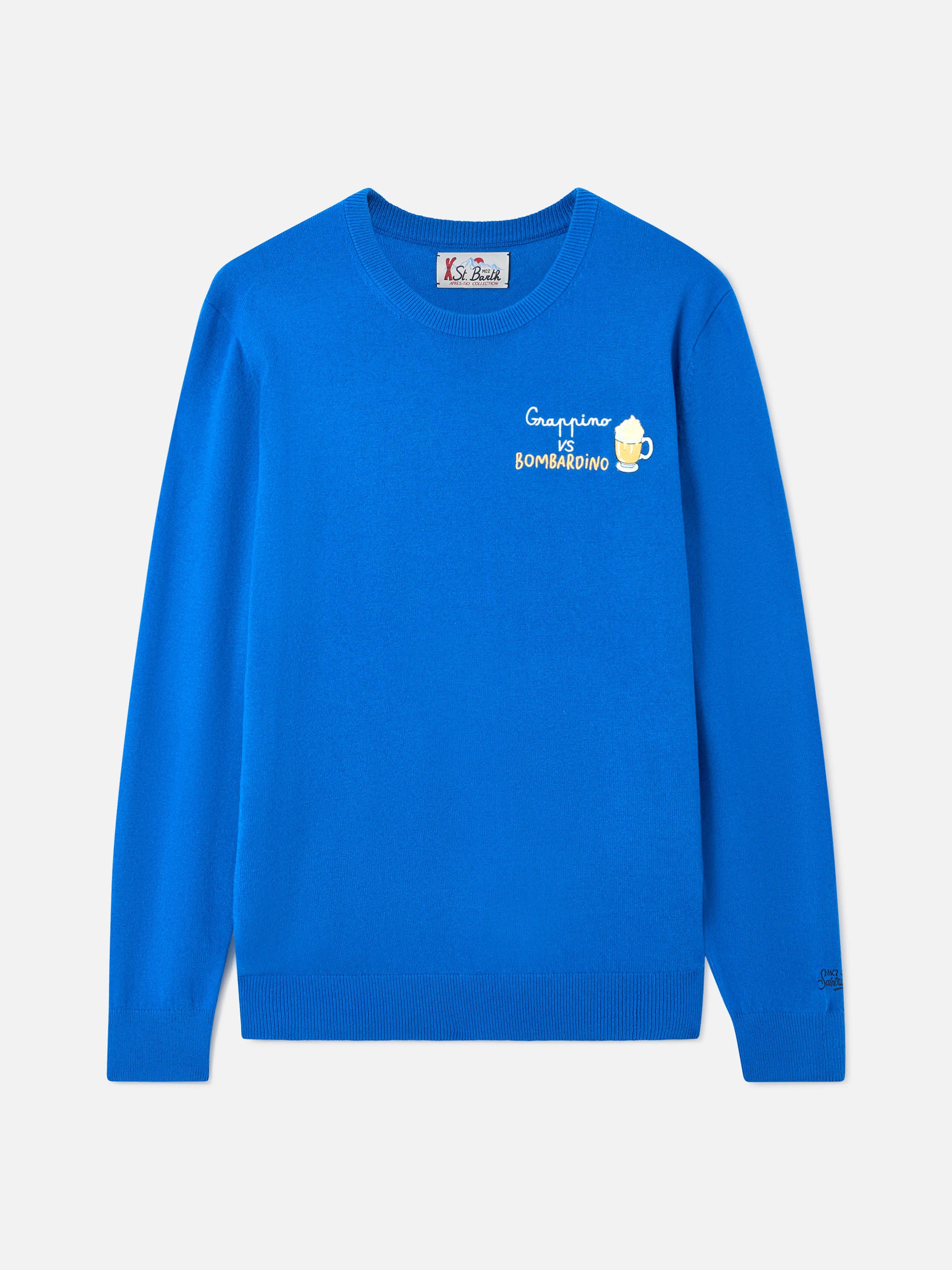 mc2-saint-barth-heron-maglione-girocollo-uomo-blu-ski-grappino-vs-bombardino image 5