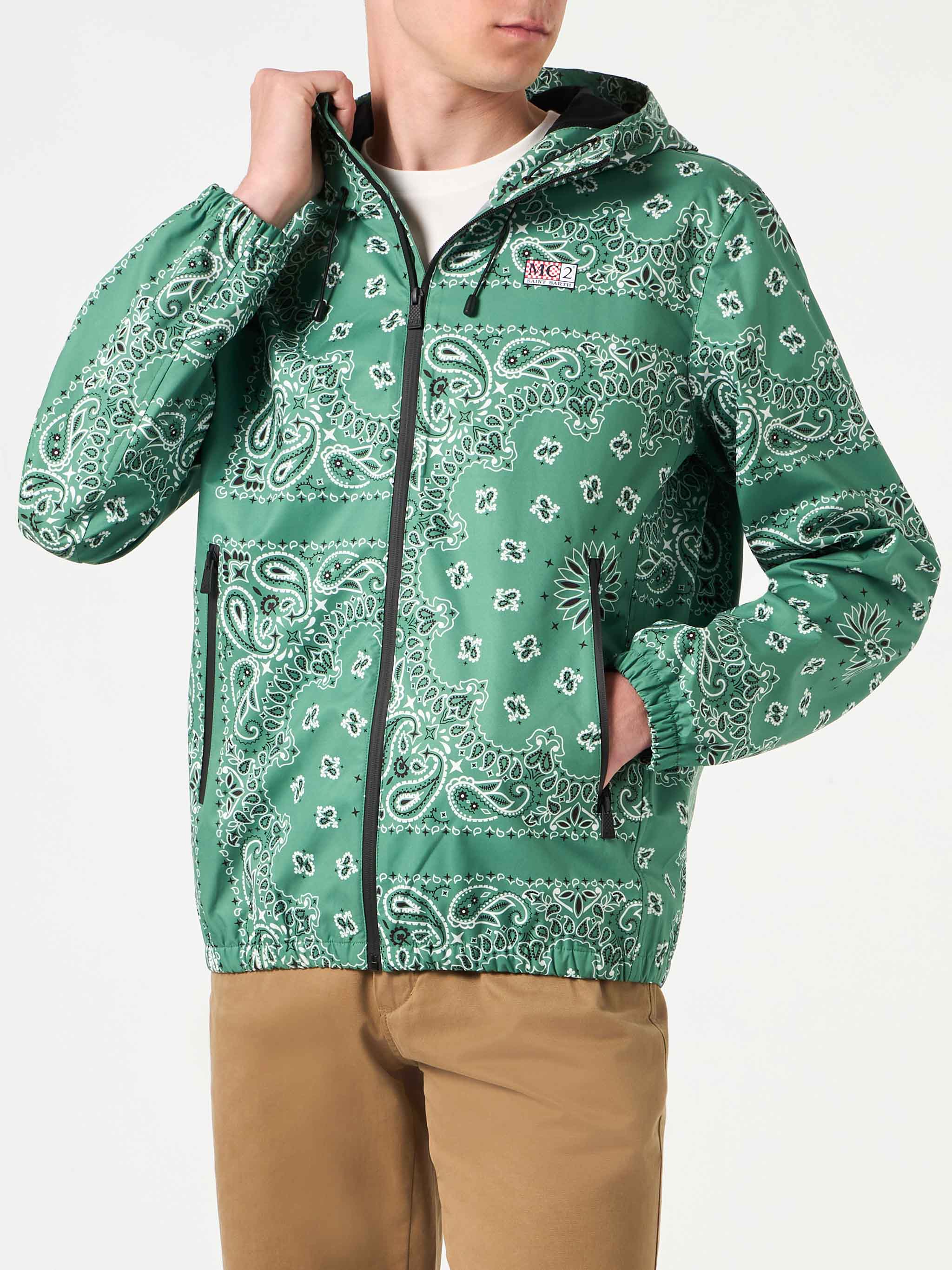 giacca-antivento-kauris-mc2-saint-barth-fantasia-bandana-verde-militare image 1