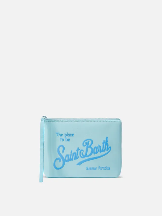 mc2-saint-barth-pochette-aline-donna-in-scuba-azzurra-tinta-unita image 1