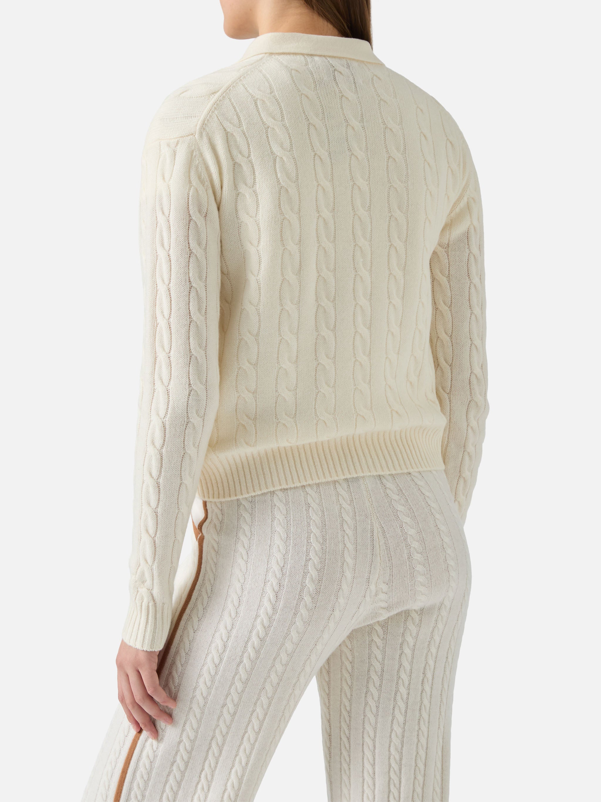 mc2-saint-barth-savoy-maglione-polo-treccia-lana-merino-bianco-donna image 3