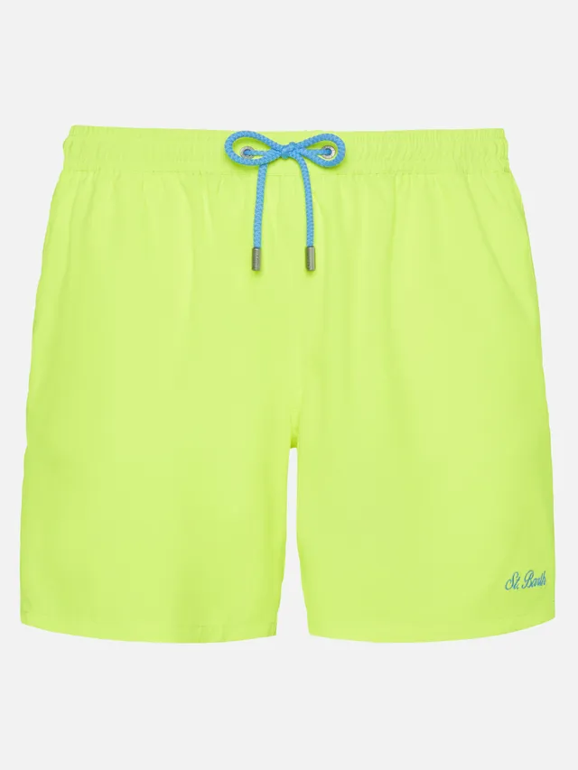 mc2-saint-barth-comfort-costume-mare-uomo-giallo-fluo-ricamo-st-barth image 1