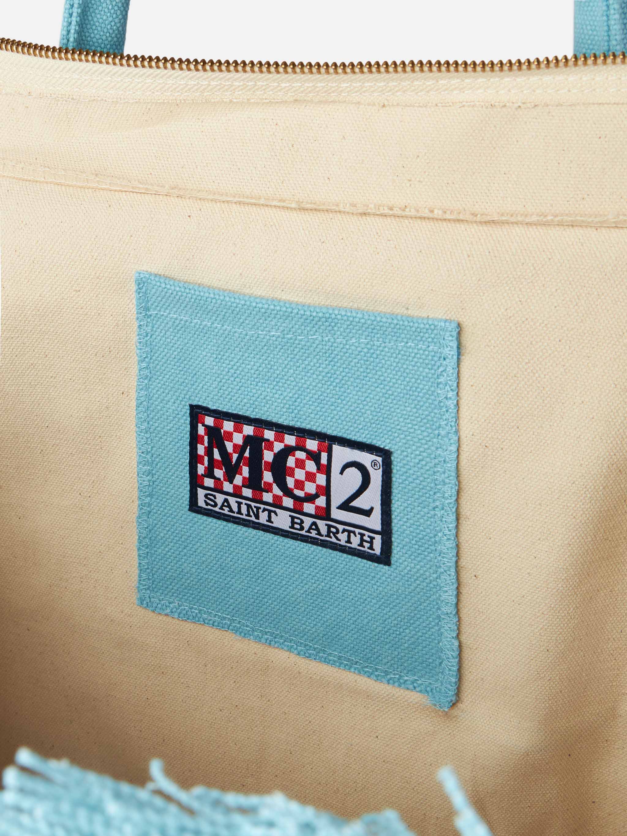 mc2-saint-barth-vanity-borsa-a-spalla-in-canvas-di-cotone-azzurro image 5