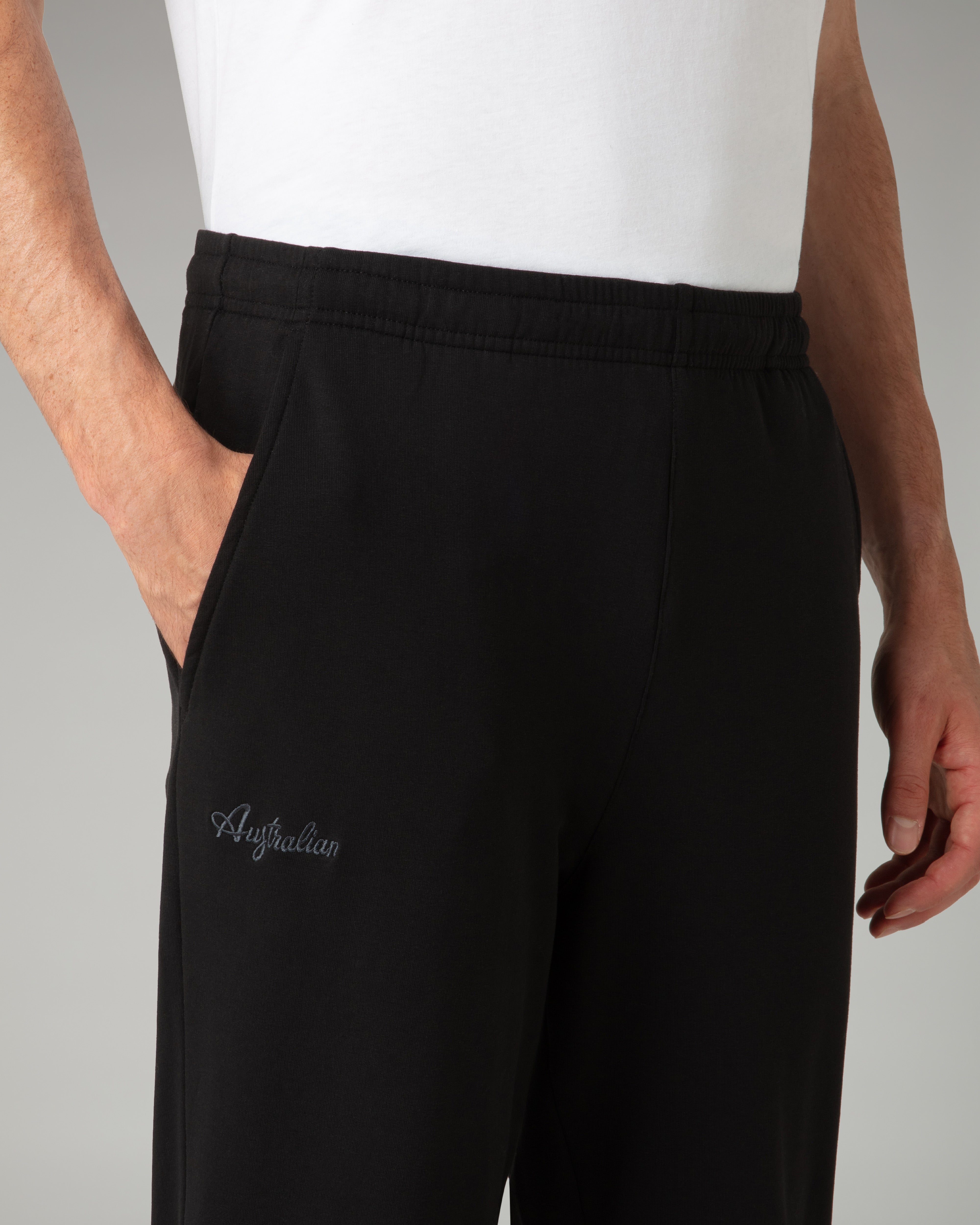 australian-echo-tracksuit-tuta-felpa-garzata-grigio-melange-made-in-italy image 8