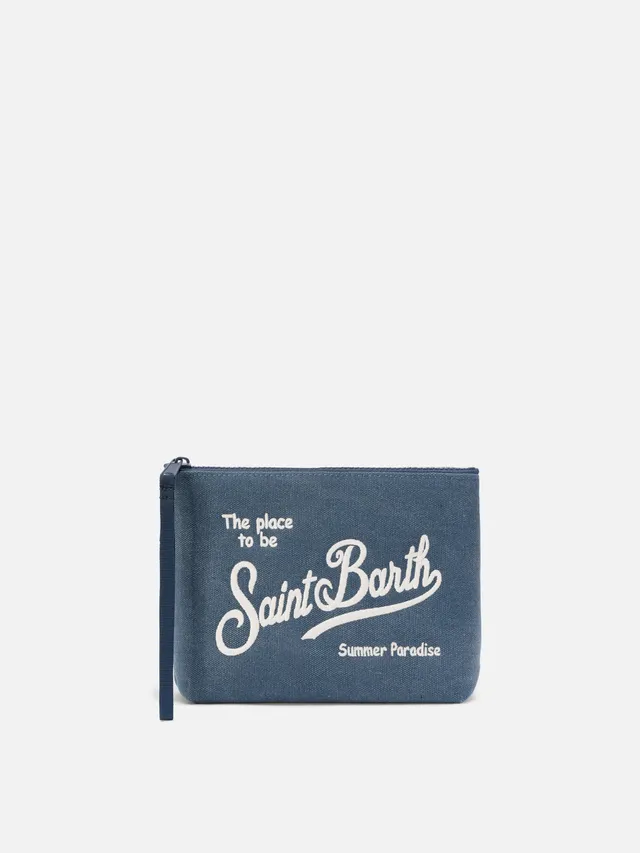 mc2-saint-barth-aline-pochette-in-canvas-blu-tinta-unita image 1